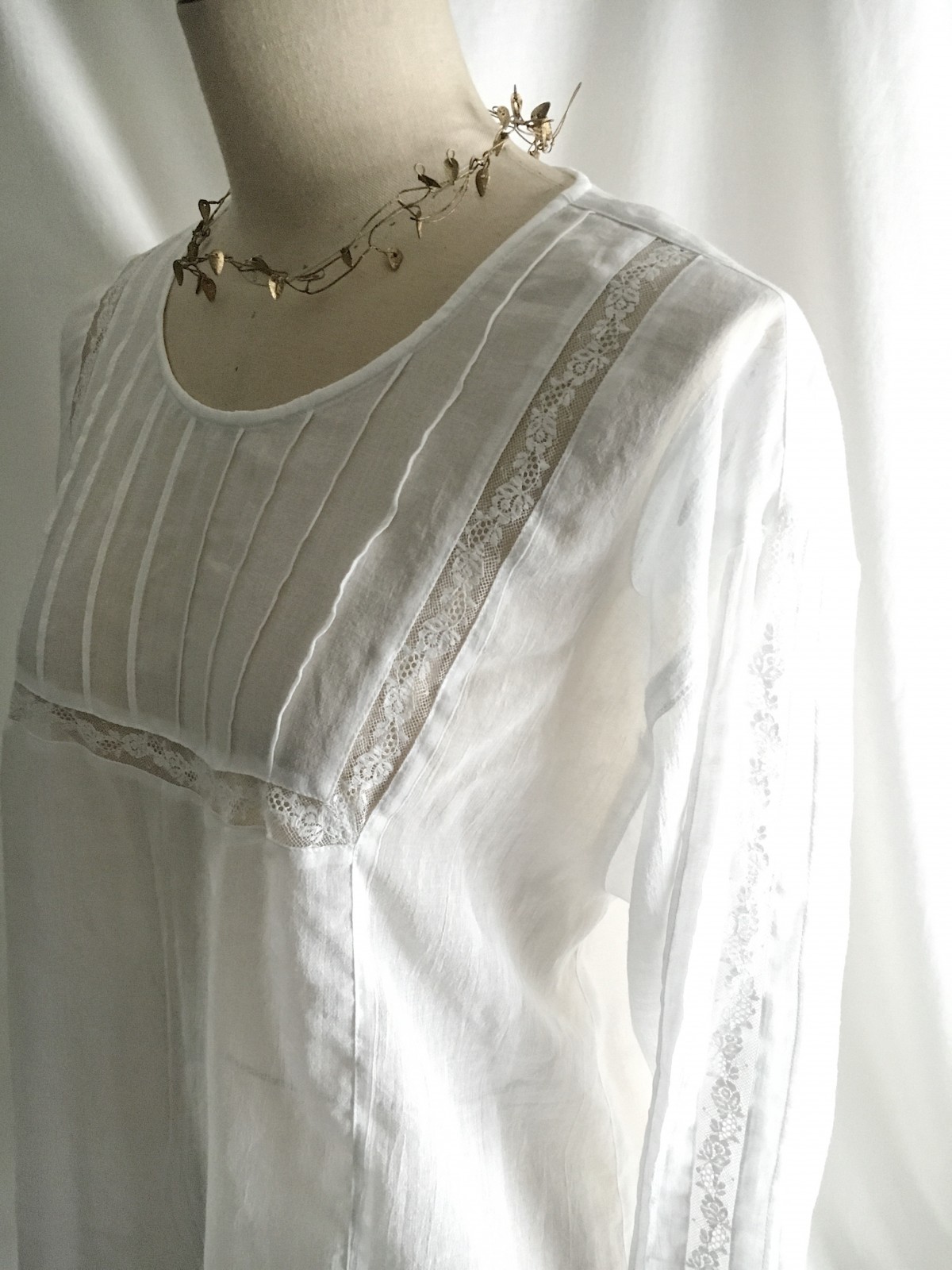 Ephemere フランス製リバーレースコットンブラウス Iichi ハンドメイド クラフト作品 手仕事品の通販