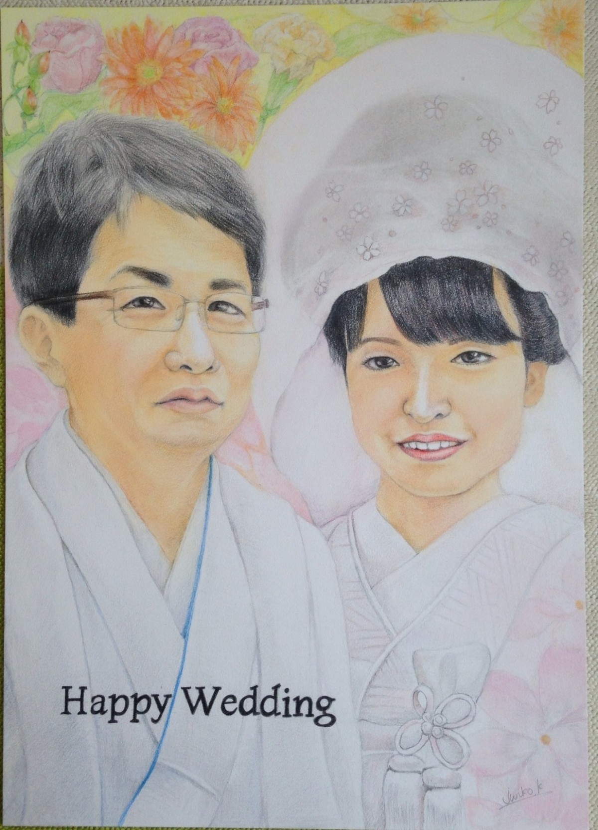 似顔絵ウェルカムボード作成 Iichi ハンドメイド クラフト作品 手仕事品の通販