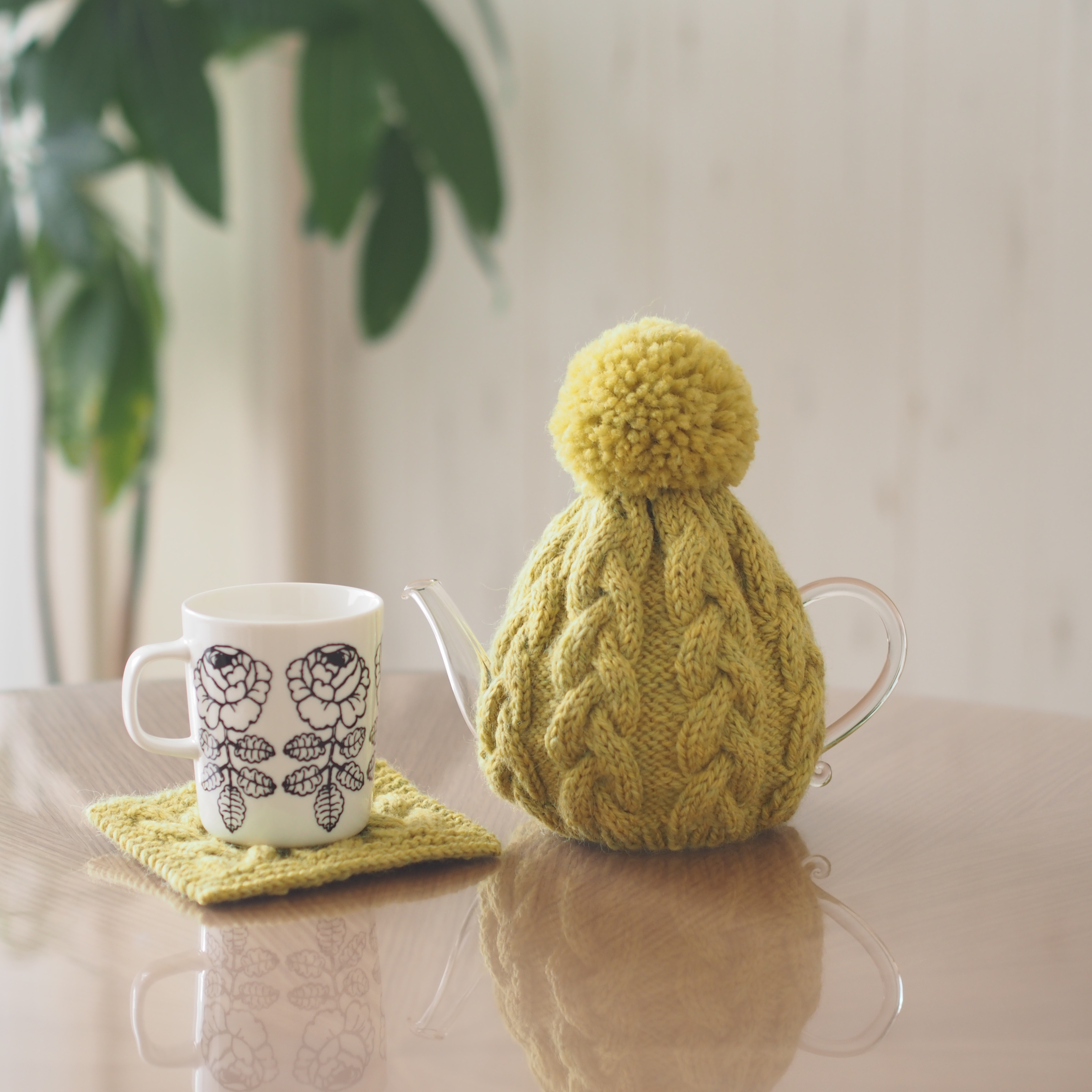 受注制作 ポットカバー マット ピスタチオ Iichi ハンドメイド クラフト作品 手仕事品の通販