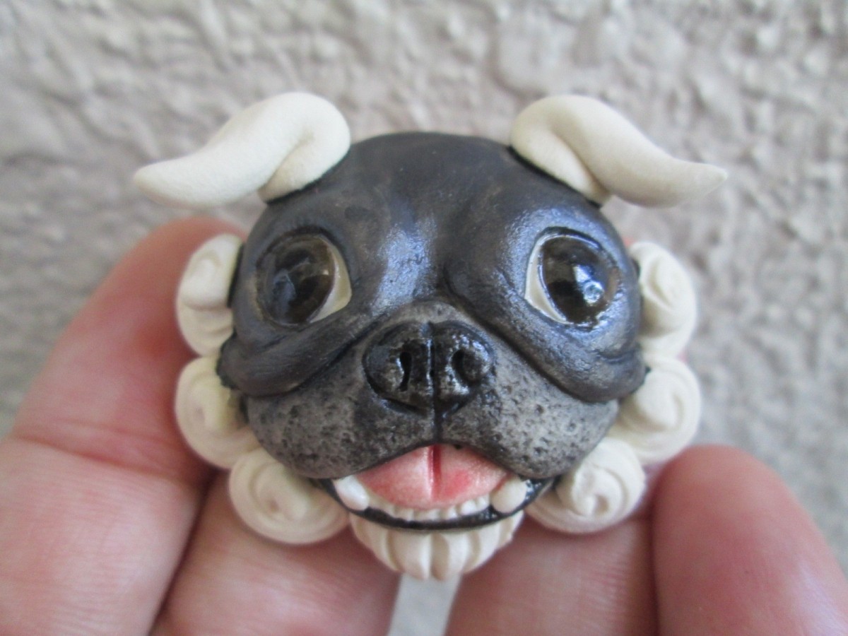 阿吽シーサーｂｕｈｉブローチ ブリンドル Iichi ハンドメイド クラフト作品 手仕事品の通販