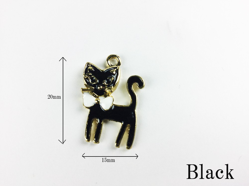 送料無料 ネコ チャーム 2色 10個 猫 ねこ キャット メタルチャーム ネックレス ピアス パーツ Nc0001 Iichi ハンドメイド クラフト作品 手仕事品の通販