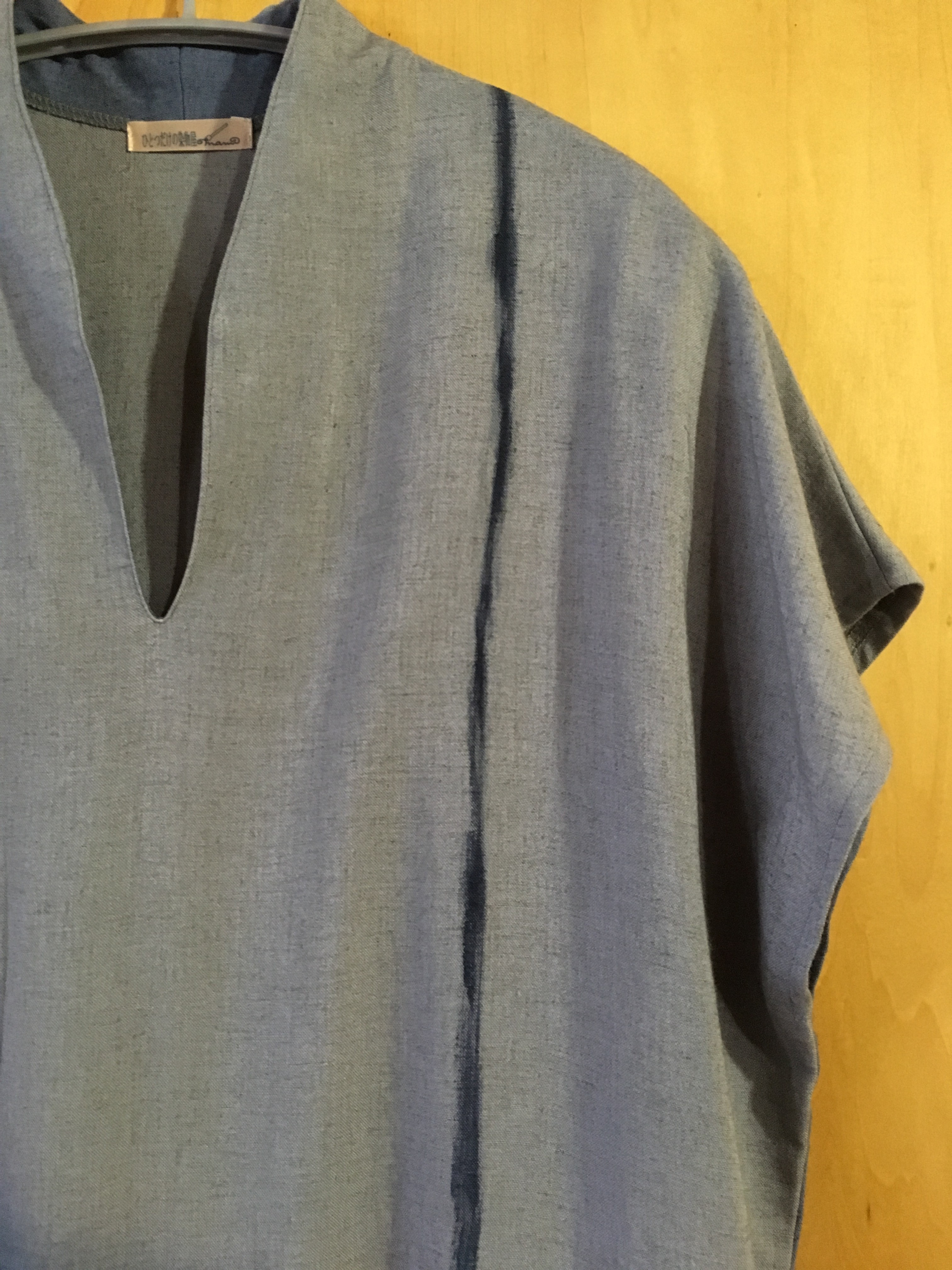 手描き染め トロンとしてストンとした チュニックワンピース Iichi ハンドメイド クラフト作品 手仕事品の通販