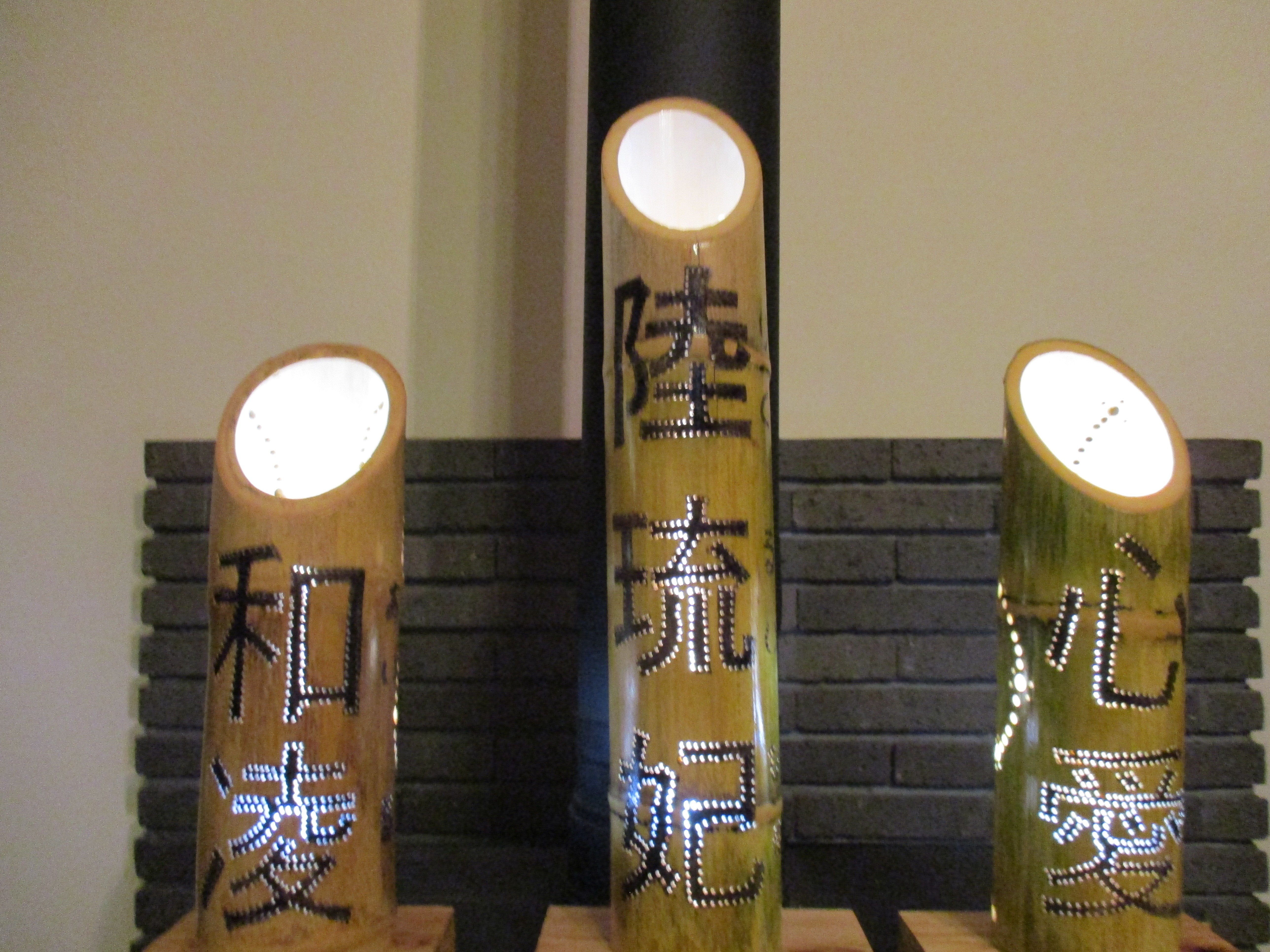 竹のランプシェードオーダーメイドで名前文字入れ Iichi ハンドメイド クラフト作品 手仕事品の通販