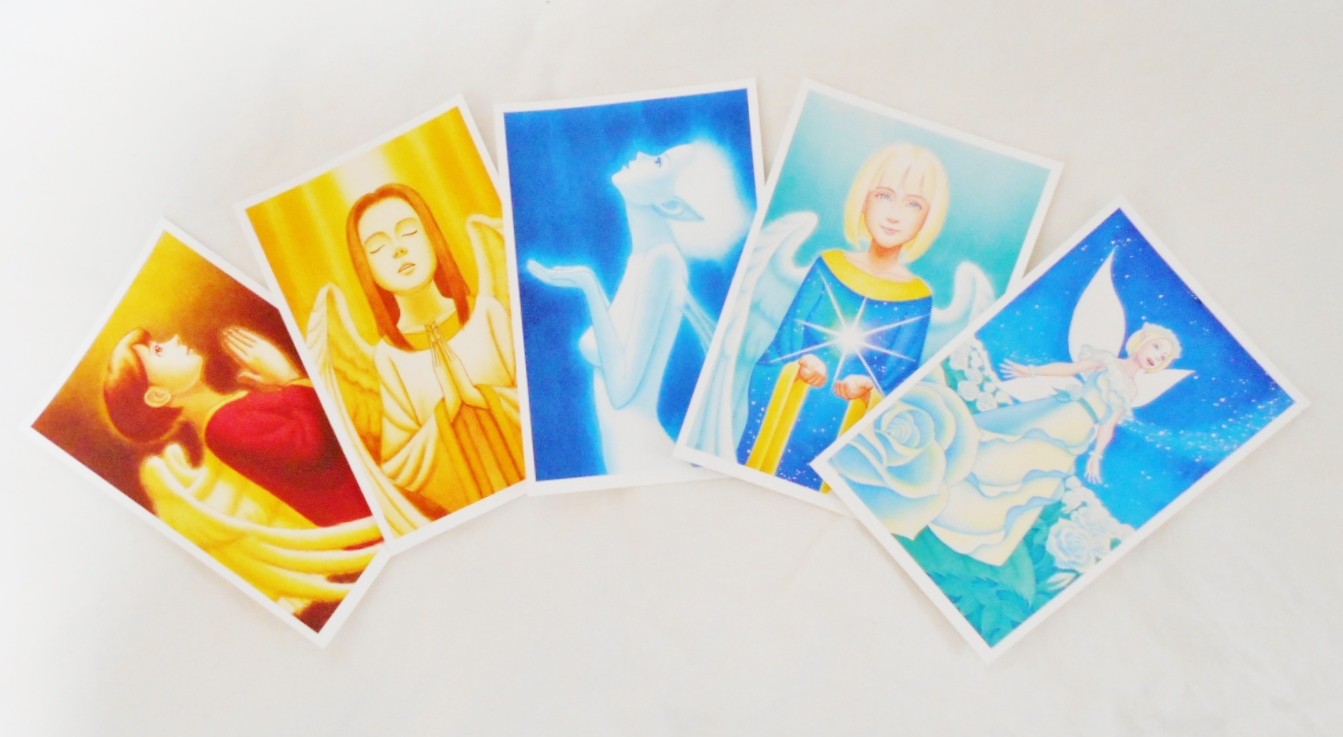 天使と妖精 マット紙ポストカード 5枚セット Iichi ハンドメイド クラフト作品 手仕事品の通販