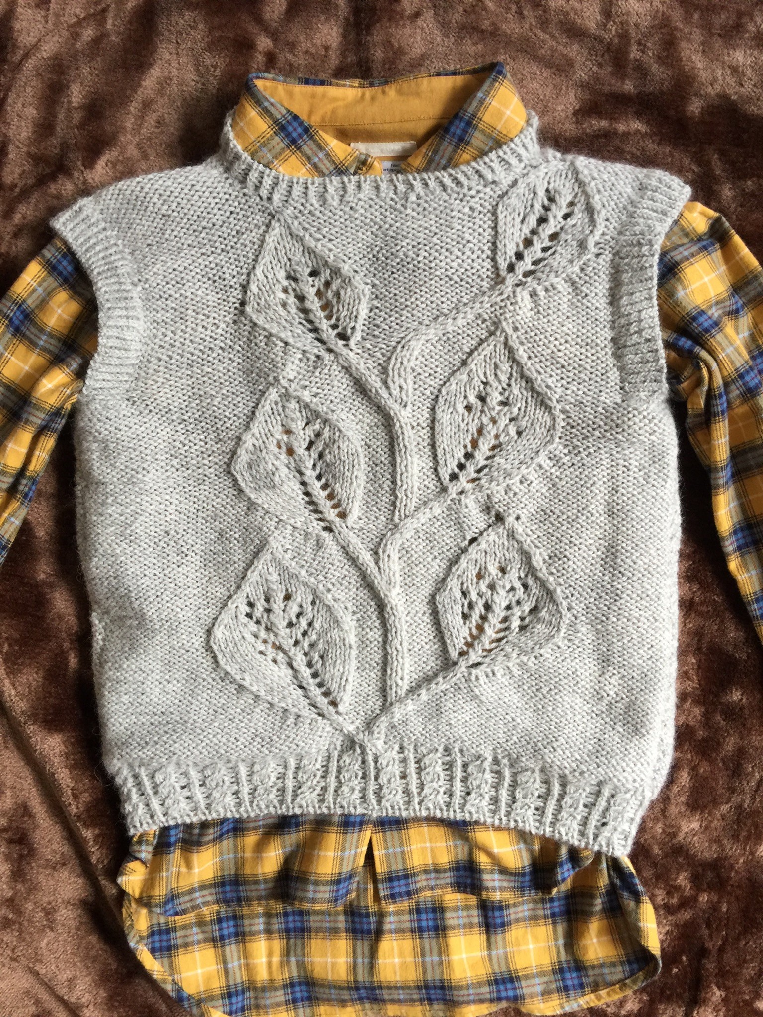 淡い淡いグレーのベスト O様受注 Iichi ハンドメイド クラフト作品 手仕事品の通販