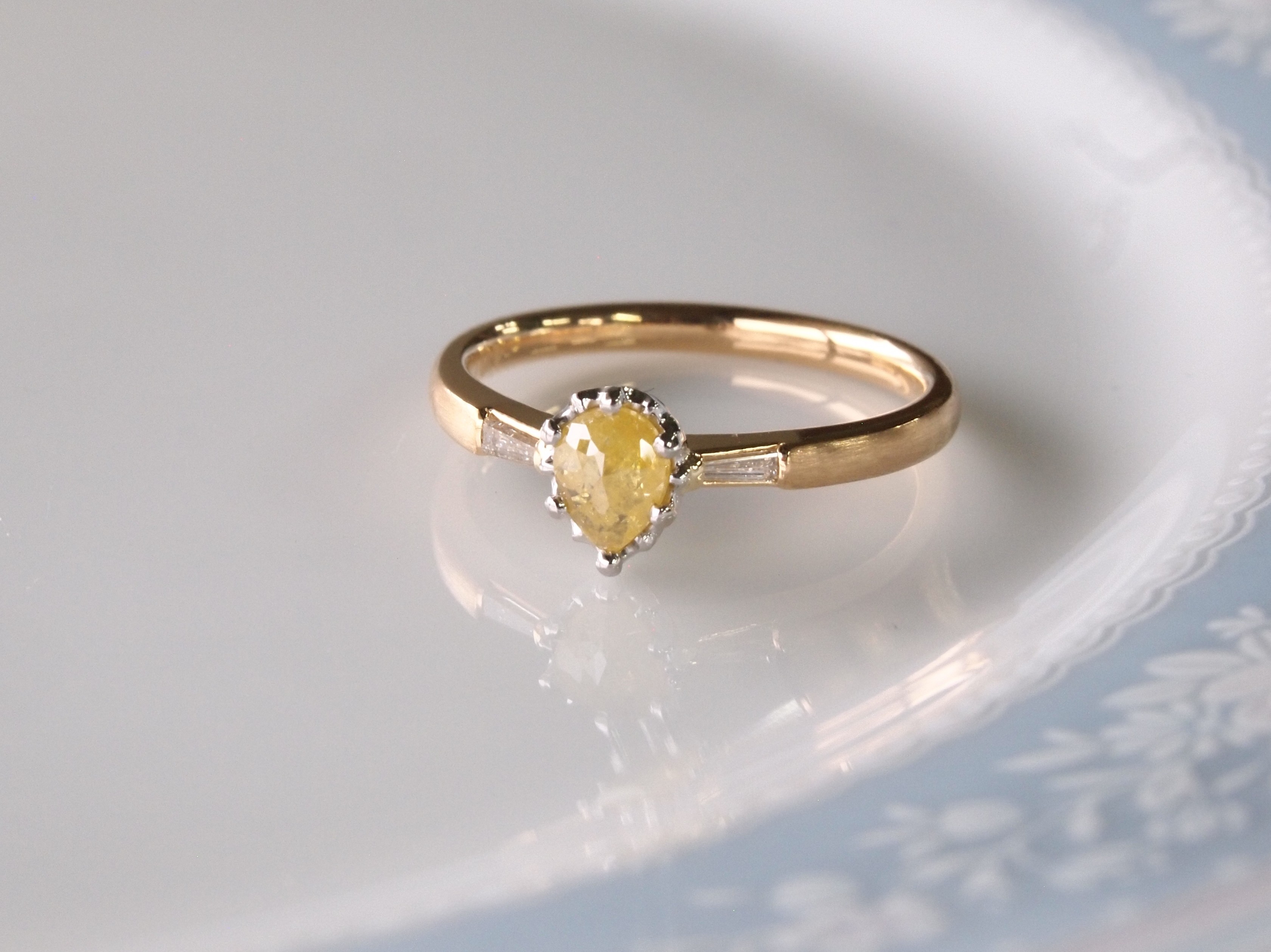 イエローダイヤモンド指輪 Iichi ハンドメイド クラフト作品 手仕事品の通販
