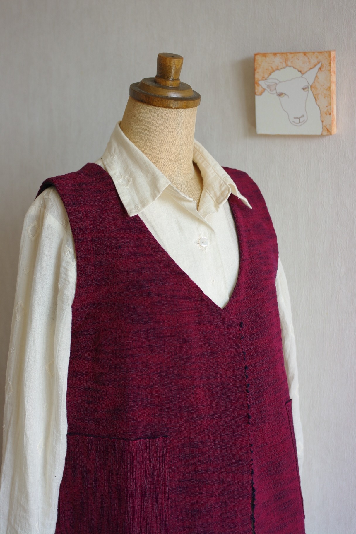 久留米絣のベスト | iichi ハンドメイド・クラフト作品・手仕事品の通販