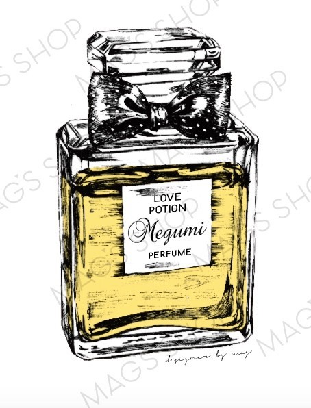 送料無料 ネーム入り 繊細 香水 ポスター サイズ Iichi ハンドメイド クラフト作品 手仕事品の通販