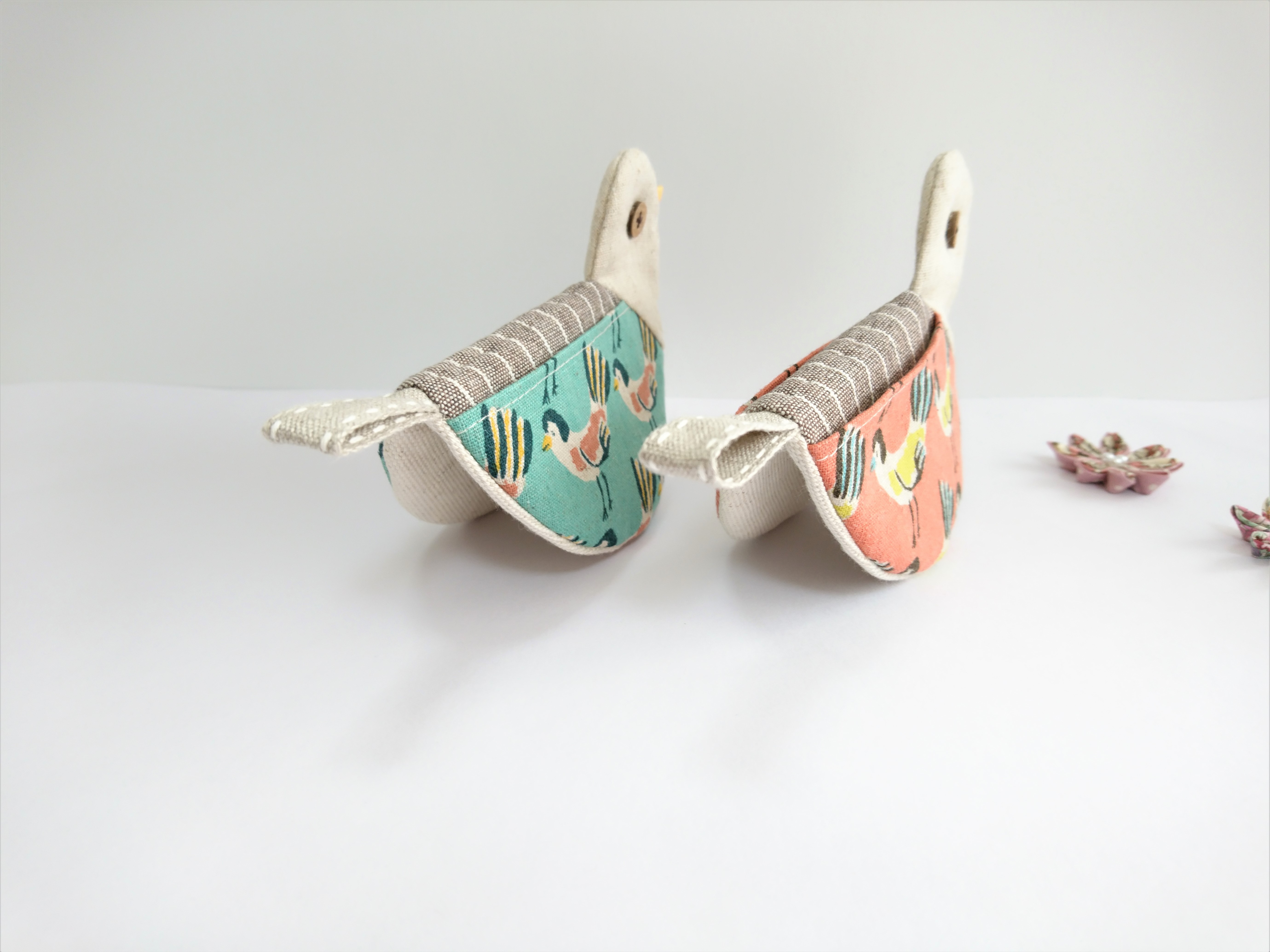 確認用 小鳥の鍋つかみ ハンドメイド