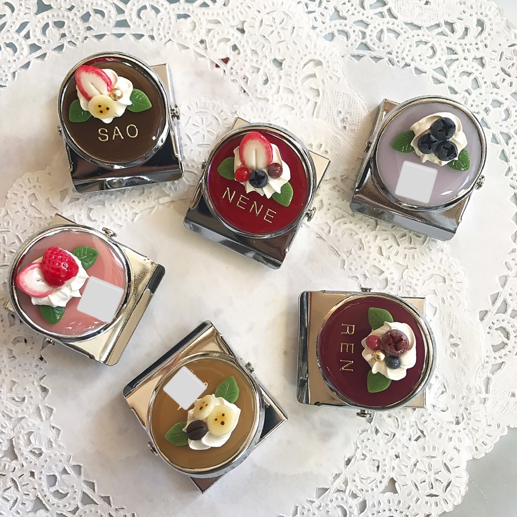 選べる6種類 名前入り 彩りケーキのクリップマグネット Iichi ハンドメイド クラフト作品 手仕事品の通販