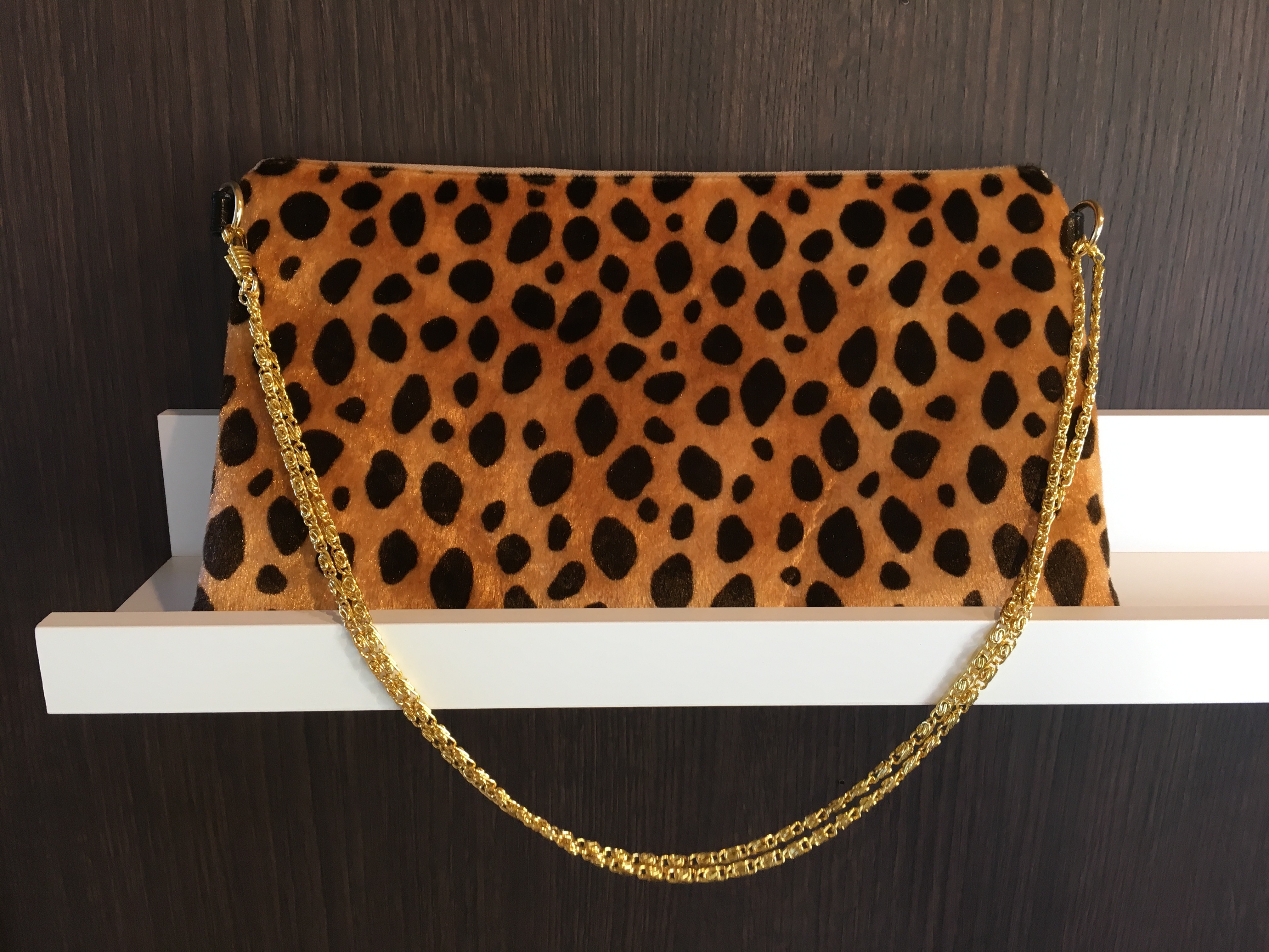 アニマル柄フェイクハラコの２wayチェーンバック Iichi ハンドメイド クラフト作品 手仕事品の通販