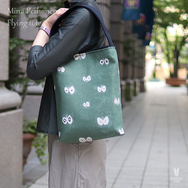 ミナペルホネン(mina perhonen green)×倉敷帆布 【Flying tote