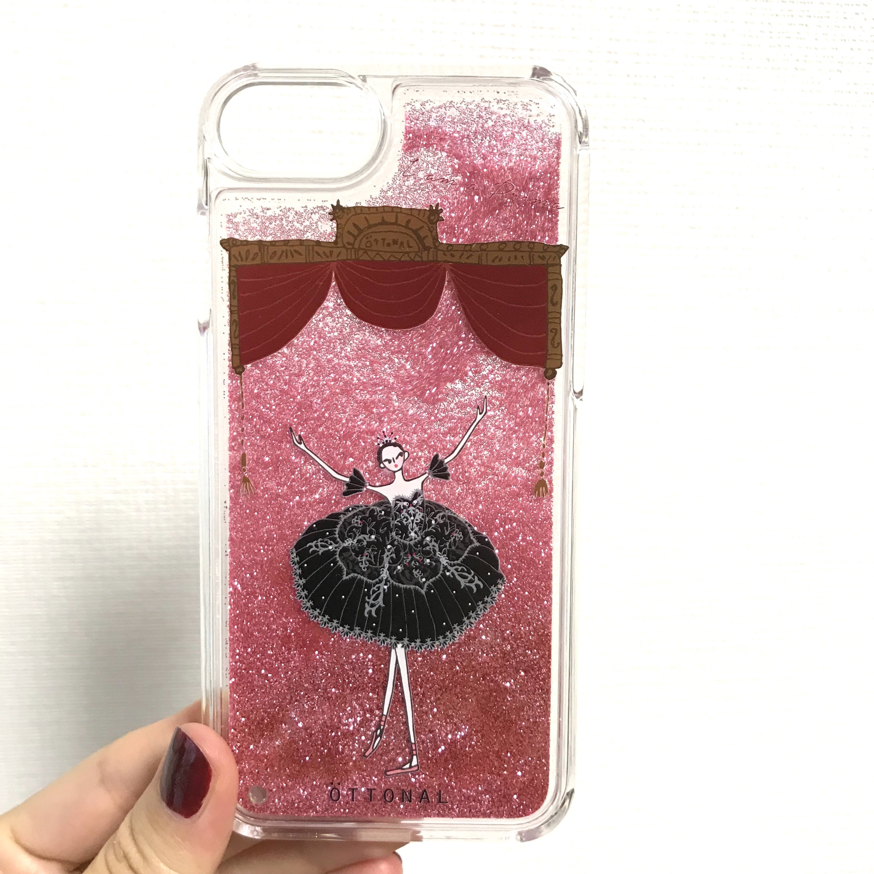 Iphone プリマ黒 グリッターケース ピンク Iichi ハンドメイド クラフト作品 手仕事品の通販