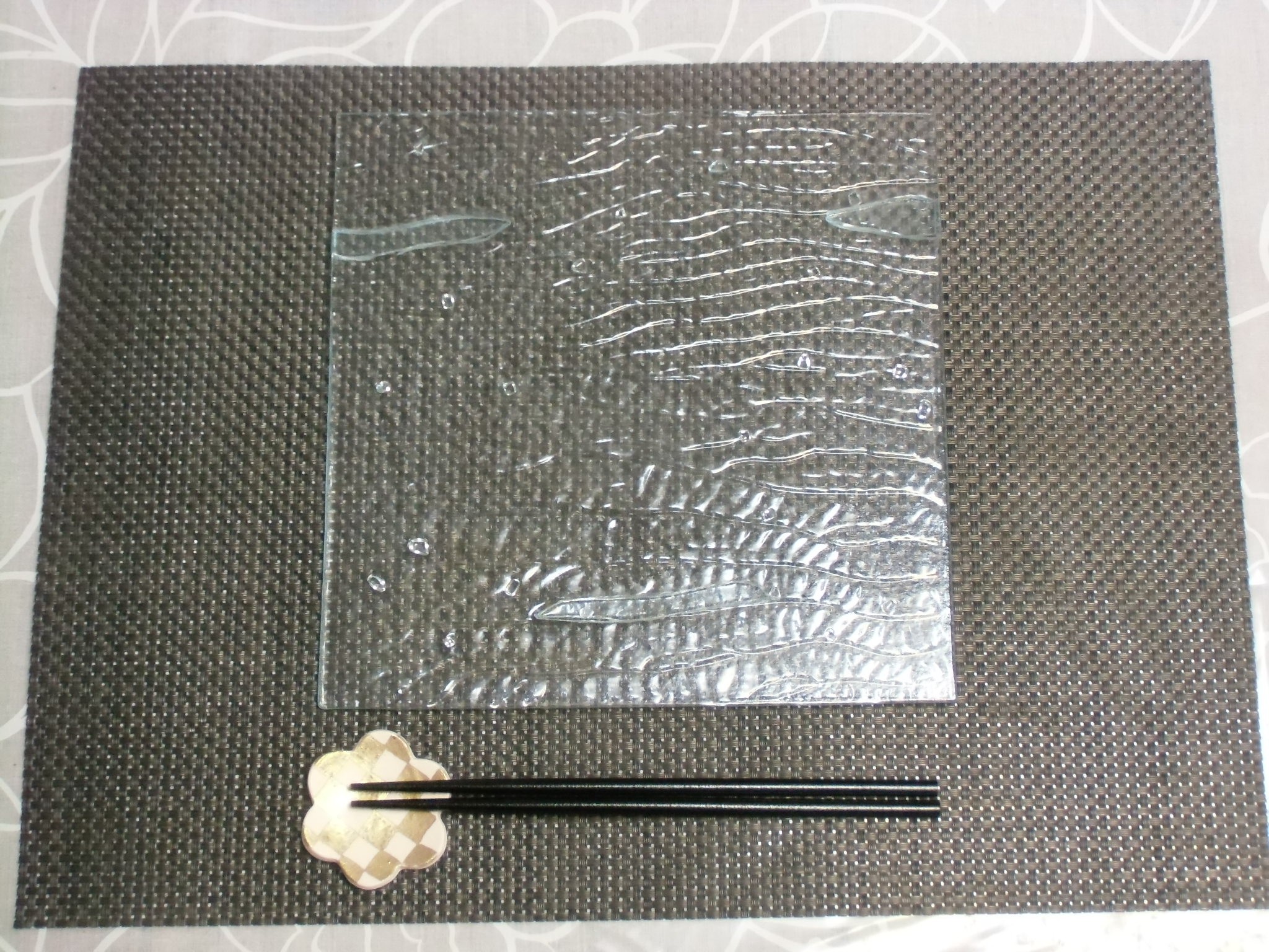 ガラスのプレート 水面 Iichi ハンドメイド クラフト作品 手仕事品の通販