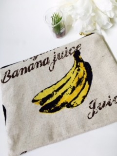 Bigバナナ柄ポーチ オトナかわいいぽーち Iichi ハンドメイド クラフト作品 手仕事品の通販