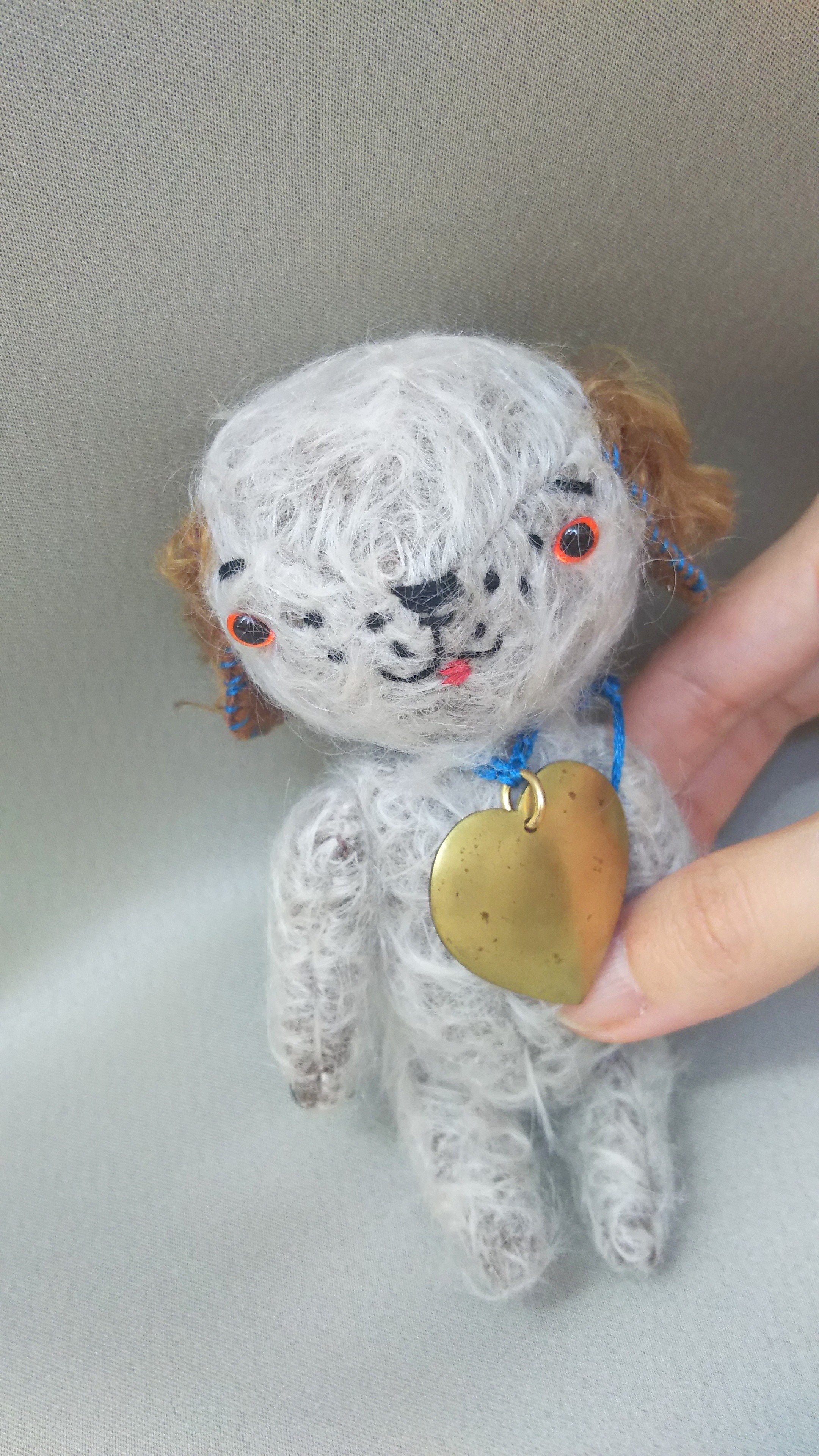 ハンドメイド モヘアの犬 垂れ耳 そばかすくん Iichi ハンドメイド クラフト作品 手仕事品の通販