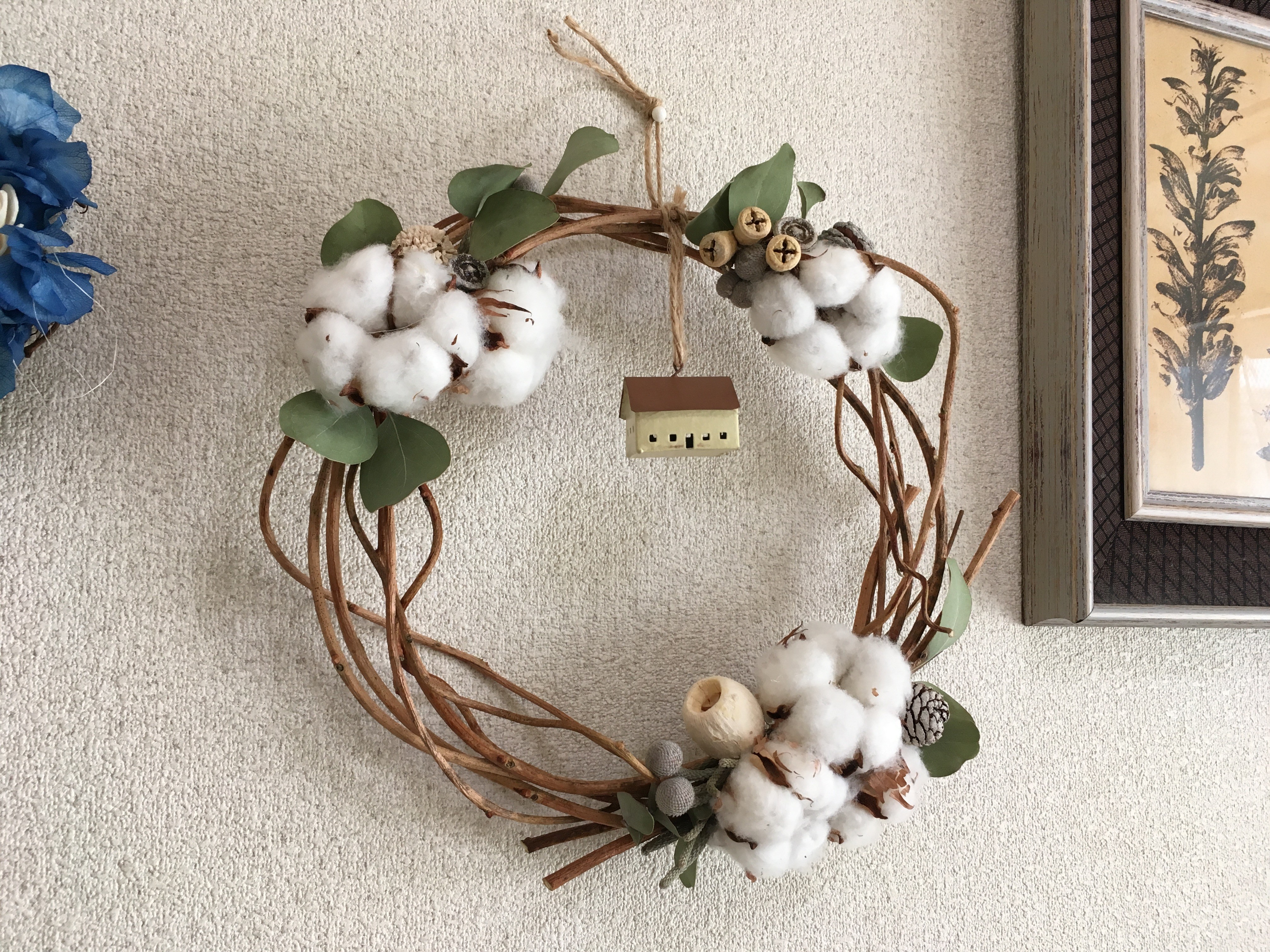 コットンのリース Iichi ハンドメイド クラフト作品 手仕事品の通販