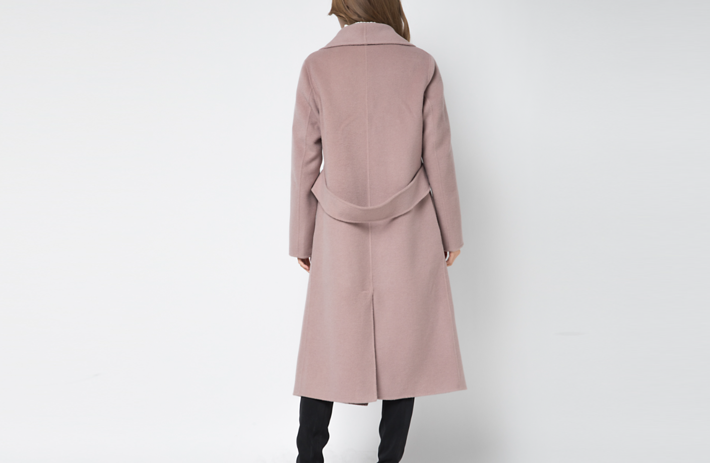 カシミヤ混素材 ダブルフェイス後ベルトチェスターコート オーダーメイド可 Iichi ハンドメイド クラフト作品 手仕事品の通販