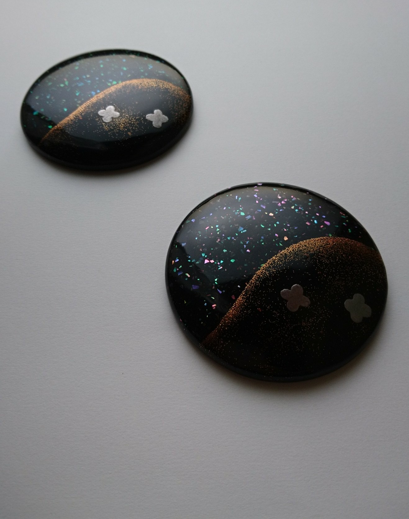 蒔絵姫鏡 麓 夜光貝 Iichi ハンドメイド クラフト作品 手仕事品の通販