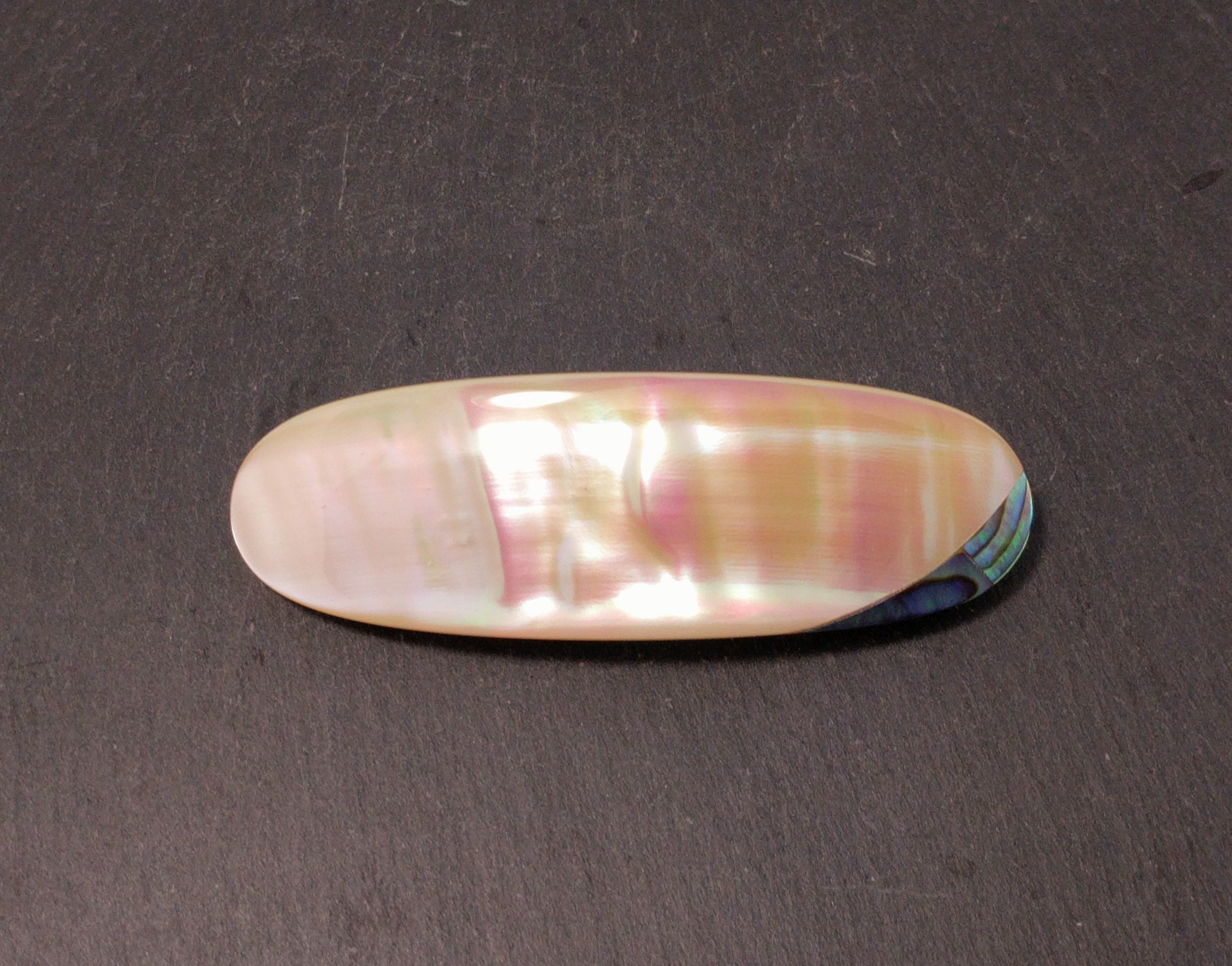 シェルバレッタ 夜光貝 パウアシェル Iichi ハンドメイド クラフト作品 手仕事品の通販