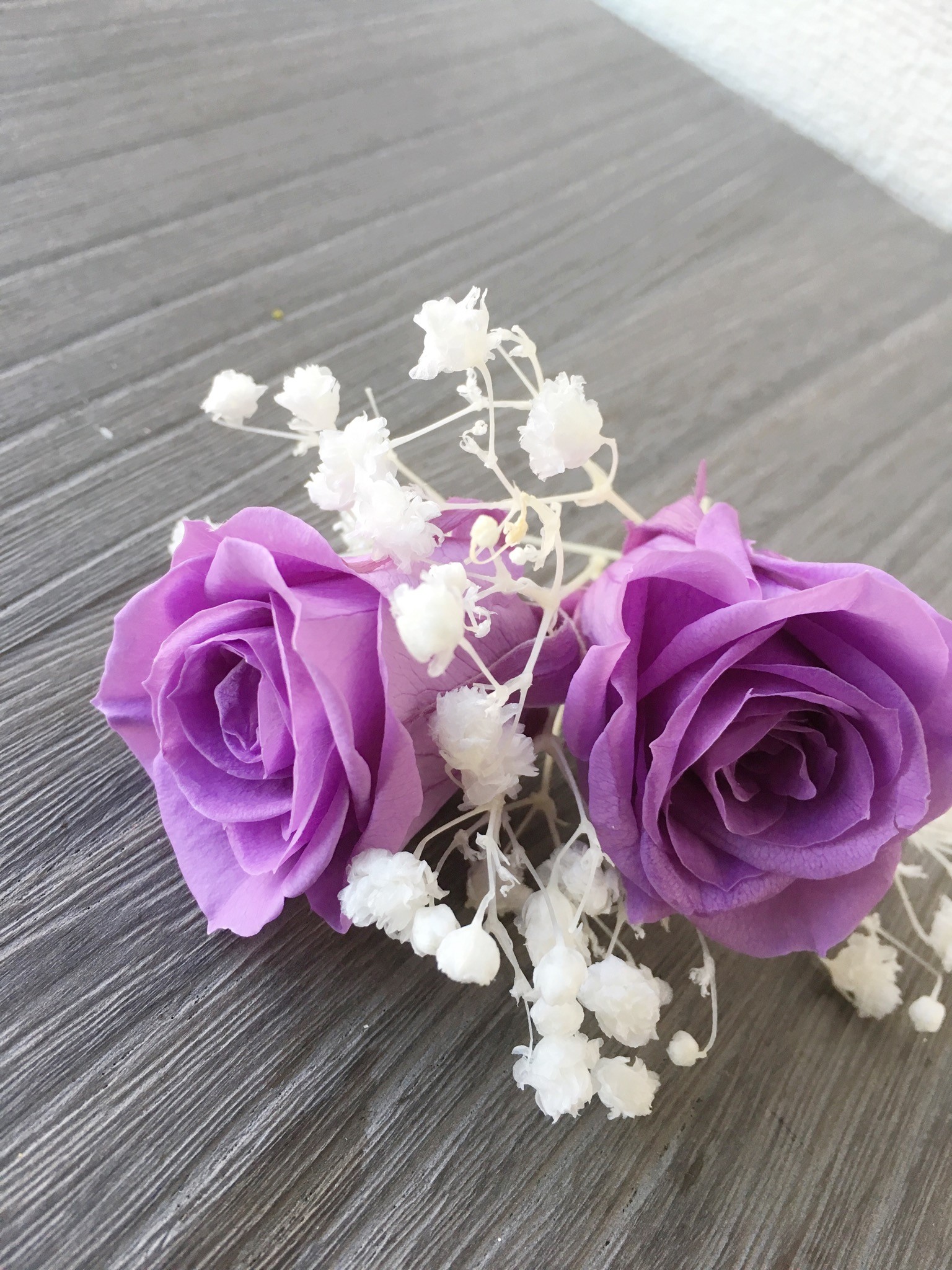 税込 10円 本物花 髪飾り かすみ草パープル その他 税込 10円 本物花 髪飾り かすみ草パープル その他