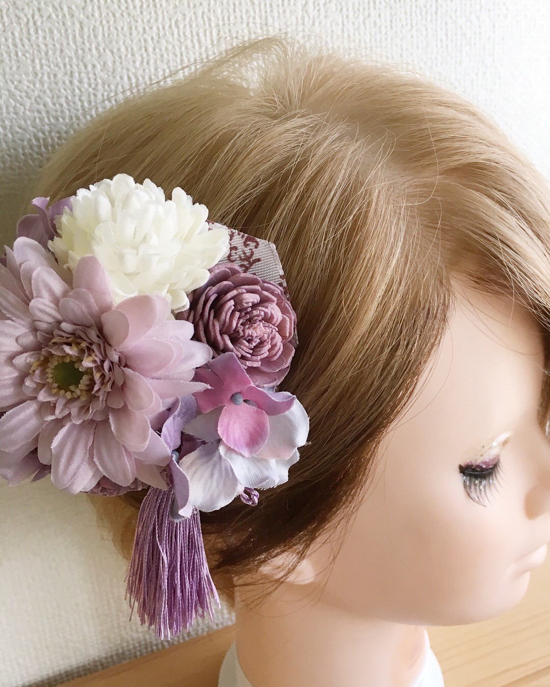 パープルタッセルのコサージュ・髪飾りにも【造花・ドライ】 | iichi ハンドメイド・クラフト作品・手仕事品の通販