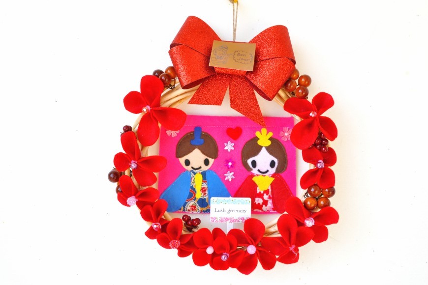 真っ赤なキラキラひな祭りガーランド Iichi ハンドメイド クラフト作品 手仕事品の通販