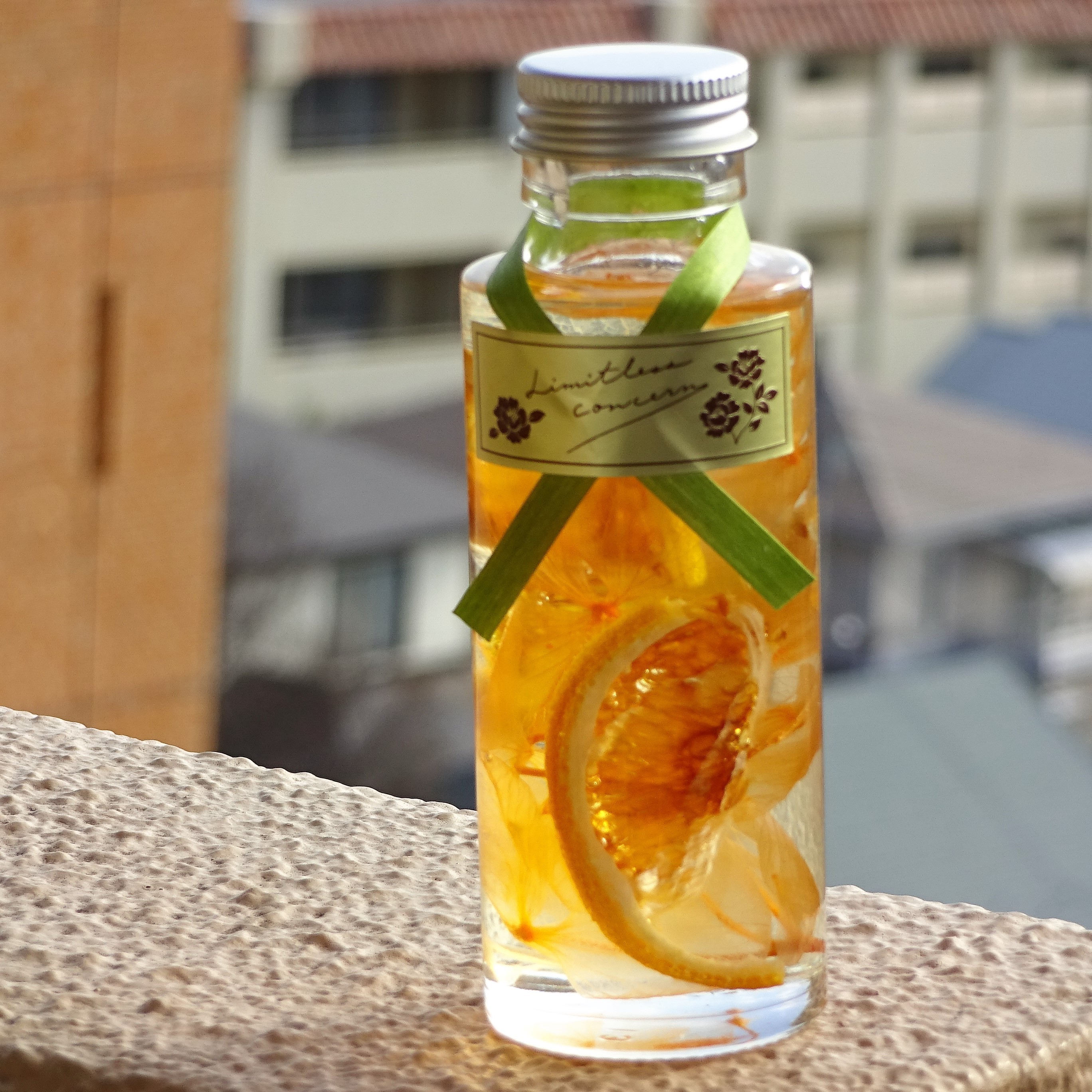 ハーバリウム 紫陽花 ドライオレンジ Iichi ハンドメイド クラフト作品 手仕事品の通販