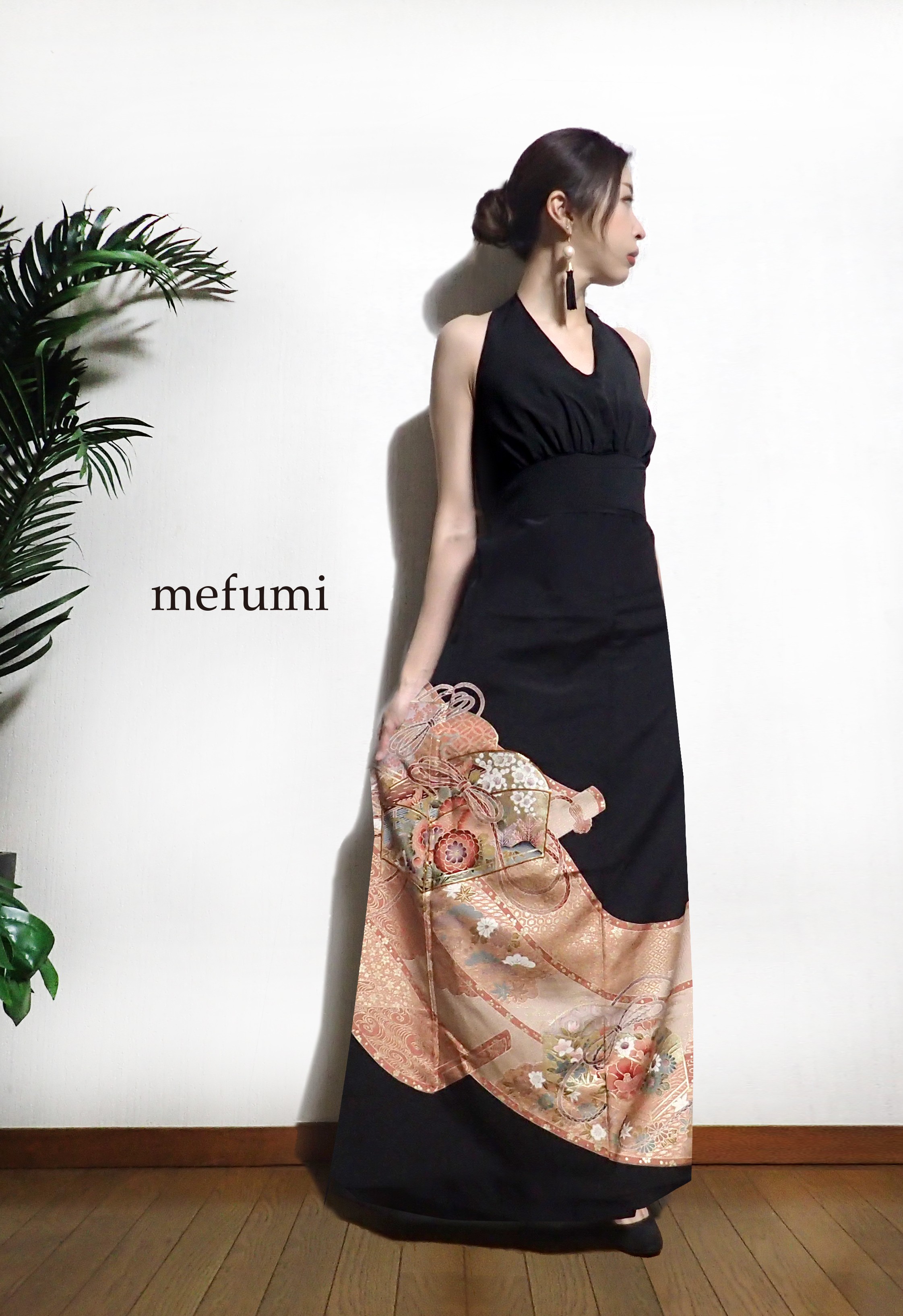 受注制作 １点物 アンティーク 正絹 玉手箱 着物リメイク フォーマル ロングワンピース M Lサイズ Iichi ハンドメイド クラフト作品 手仕事品の通販