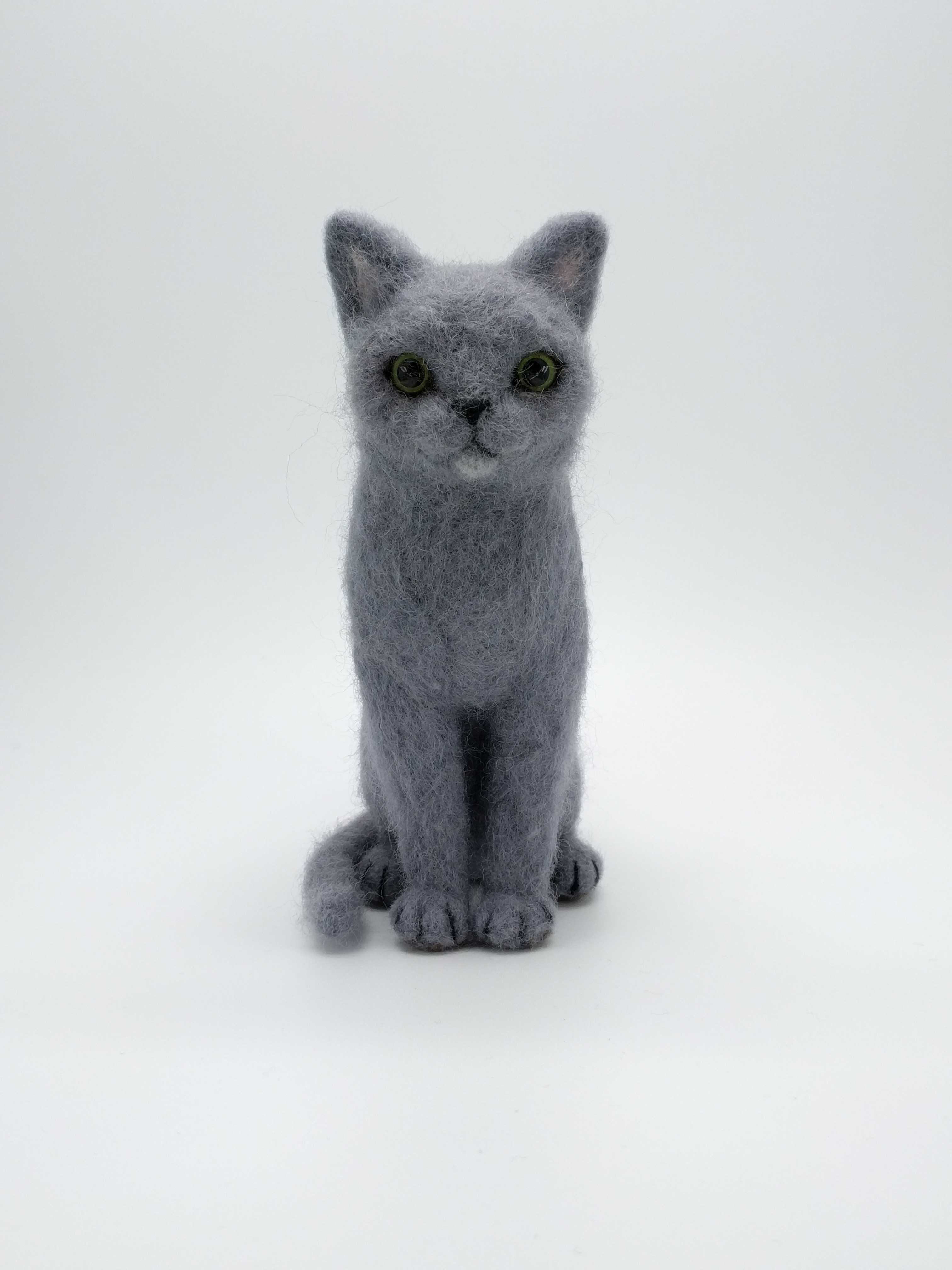 猫 グレー Iichi ハンドメイド クラフト作品 手仕事品の通販