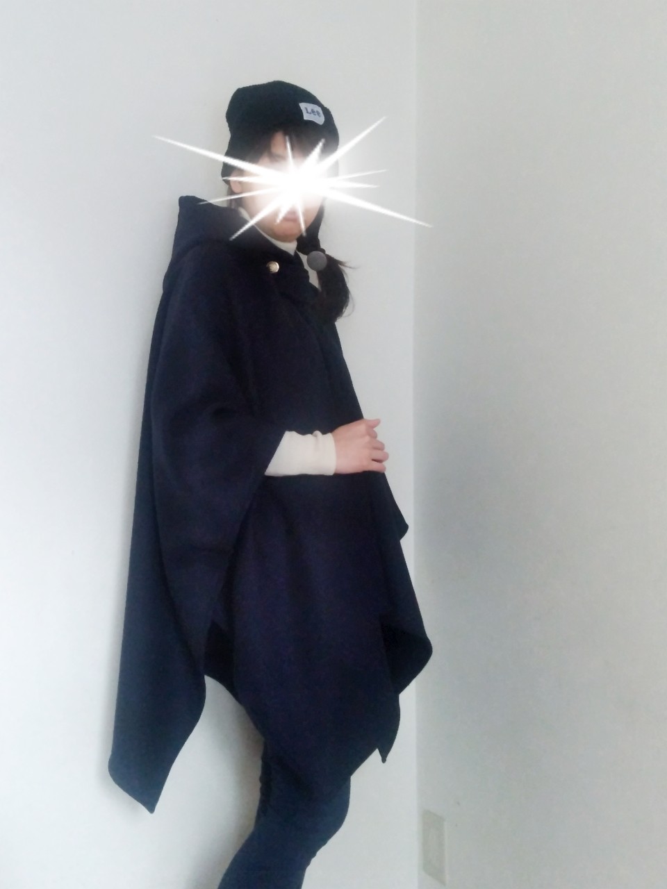 新色 マント フリーサイズ ネイビー Iichi ハンドメイド クラフト作品 手仕事品の通販