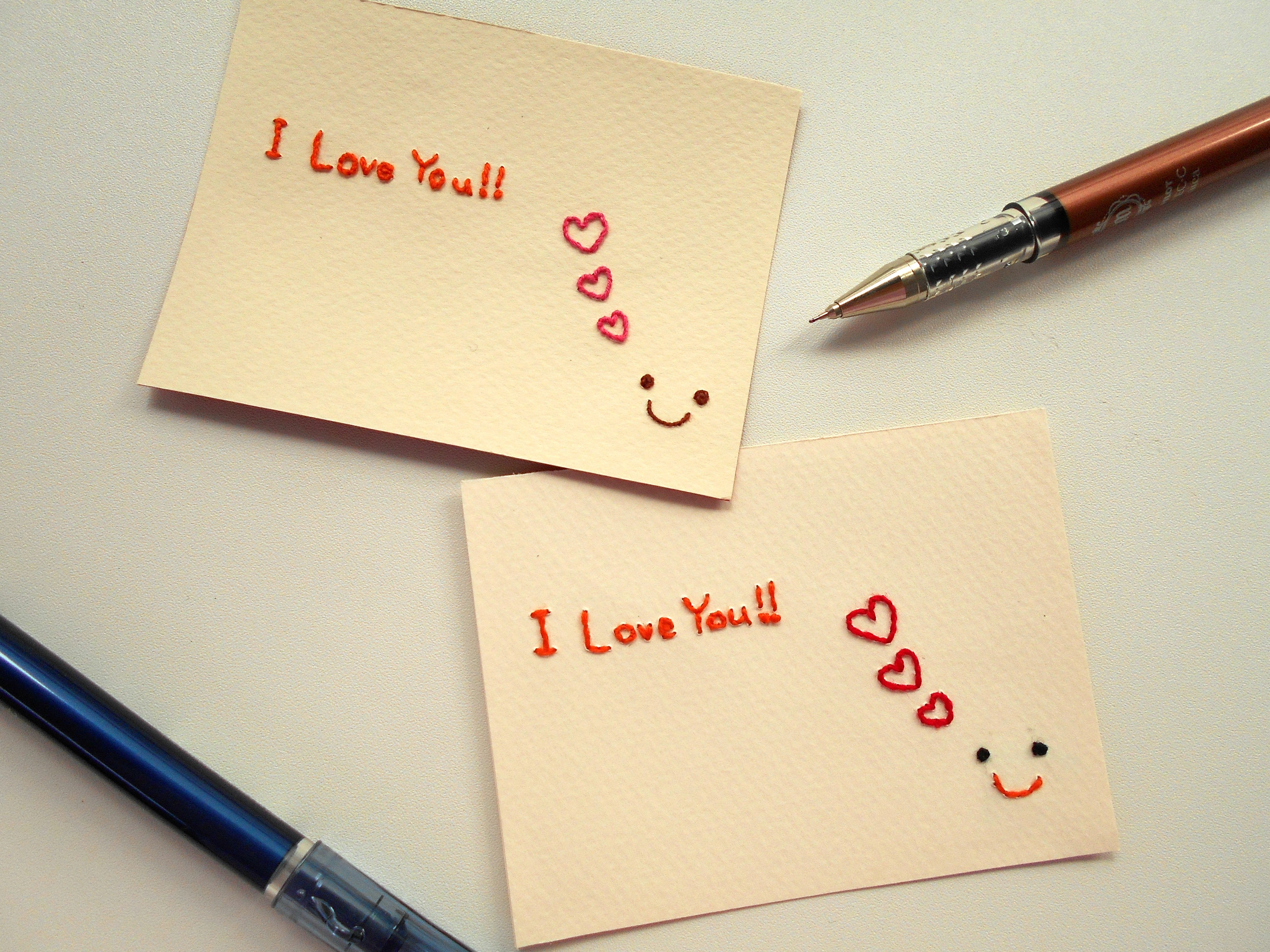 バレンタインカード I Love You Iichi ハンドメイド クラフト作品 手仕事品の通販