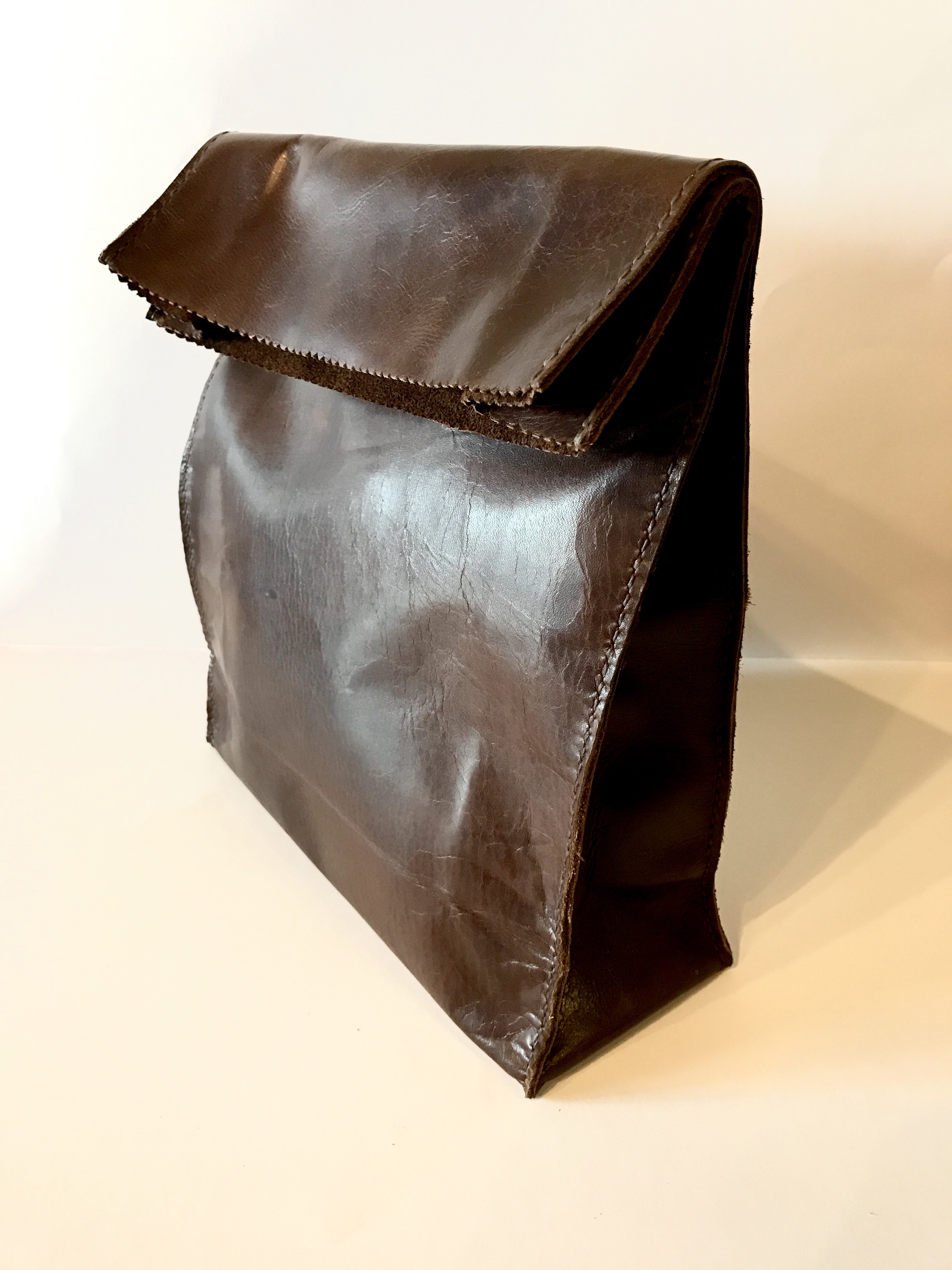 アンティーク紙袋風 クラッチバッグ チョコ Iichi ハンドメイド クラフト作品 手仕事品の通販