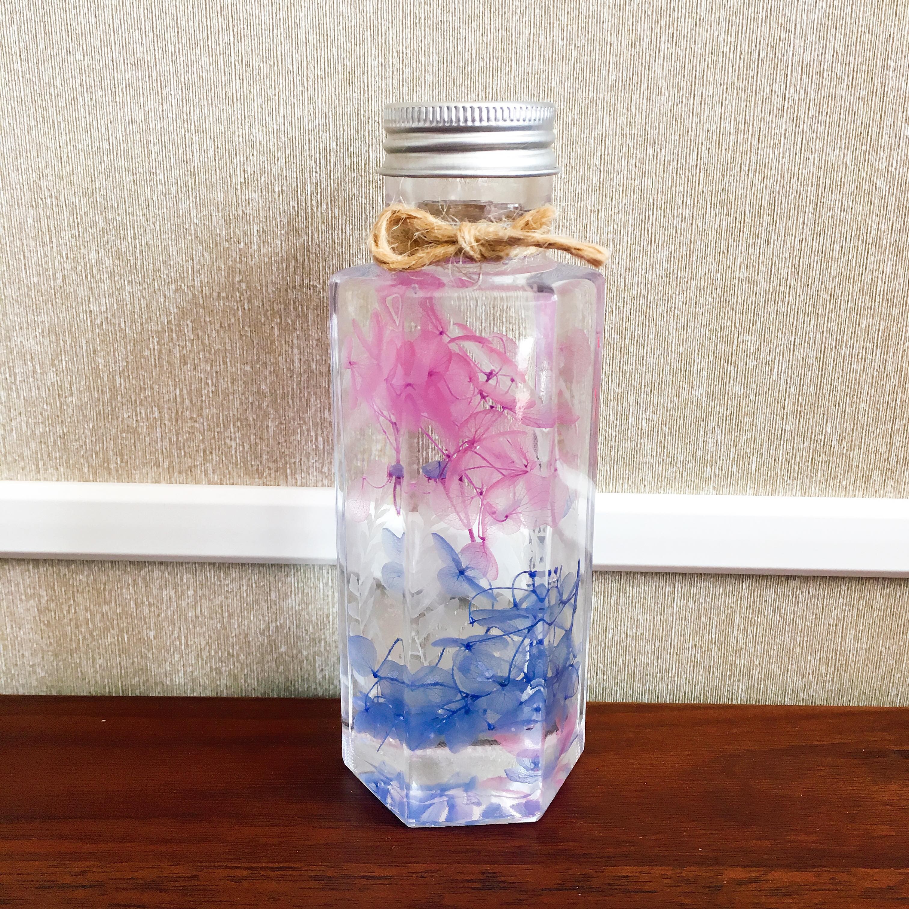 ハーバリウム プレゼント インテリアにご利用ください 青 ピンク Iichi ハンドメイド クラフト作品 手仕事品の通販