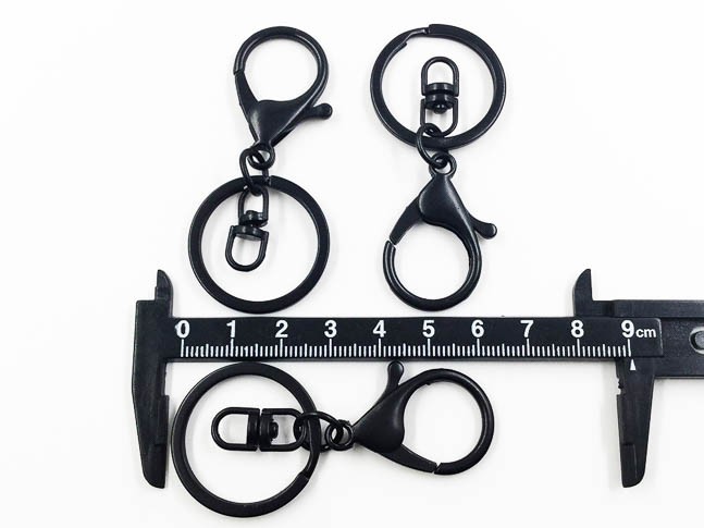 送料無料 ナスカン ブラック 黒 10個 完成品 二重リング キーリング キーホルダー ストラップ パーツ 金具 Ap0455 Iichi ハンドメイド クラフト作品 手仕事品の通販