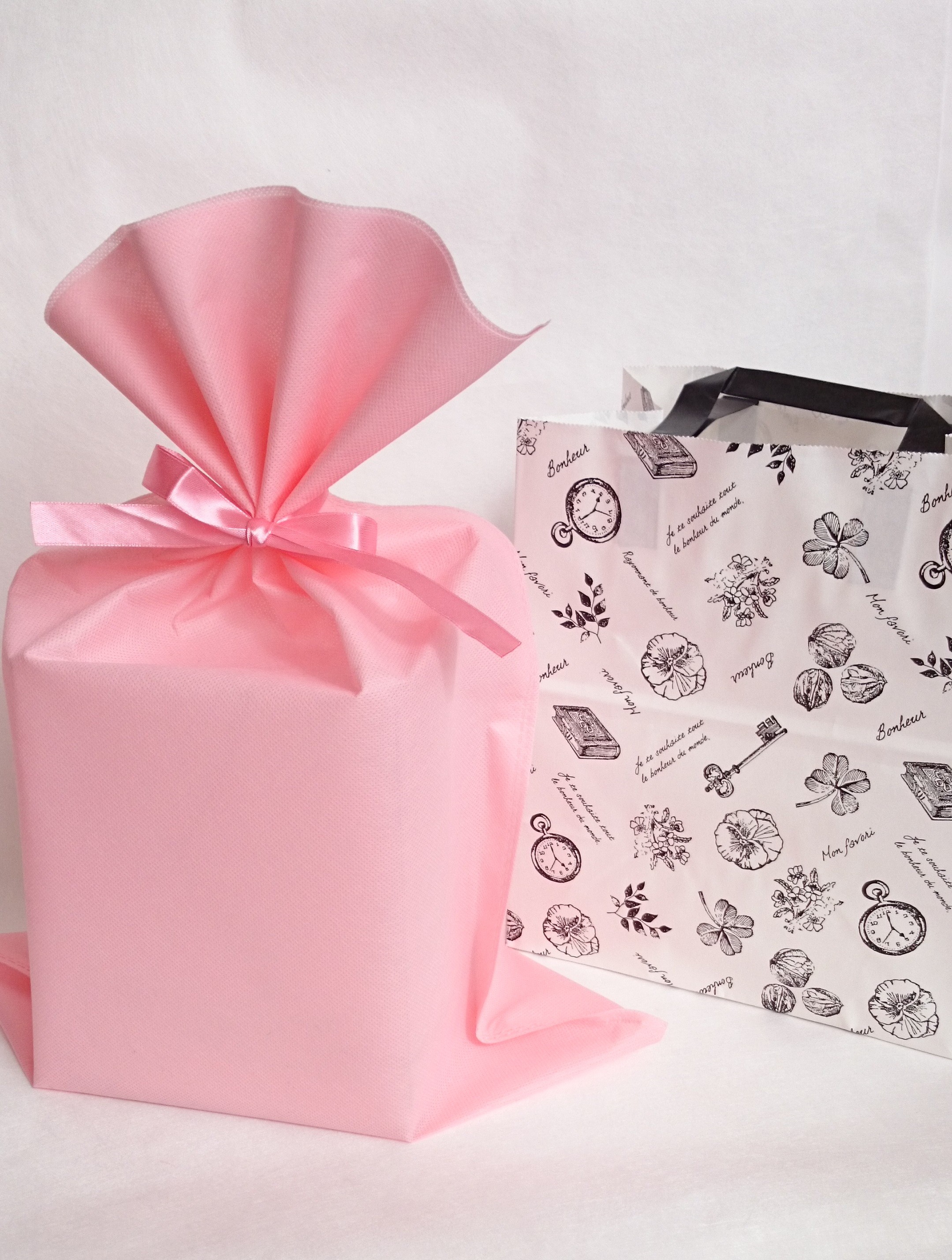 ラッピングbタイプ ピンク 陶器アレンジ用ラッピング お渡し袋のセット Iichi ハンドメイド クラフト作品 手仕事品の通販