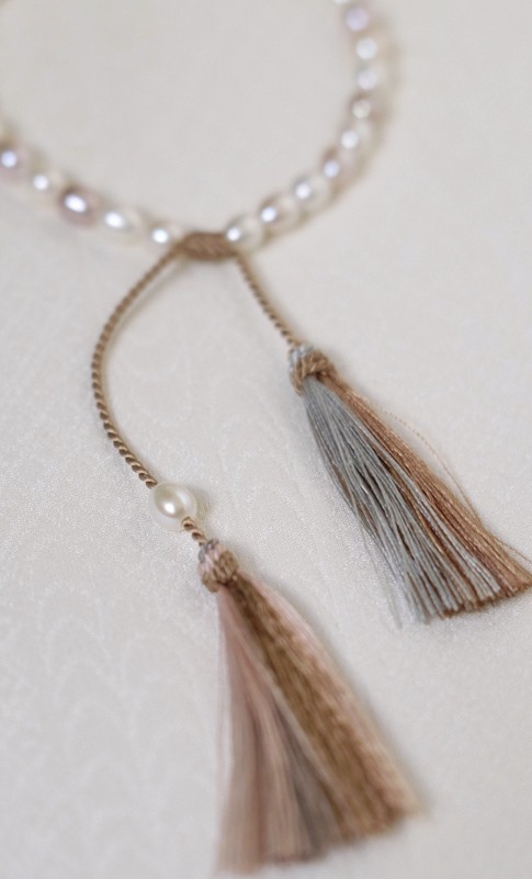 おしゃれ数珠パールブレスレット Iichi ハンドメイド クラフト作品 手仕事品の通販