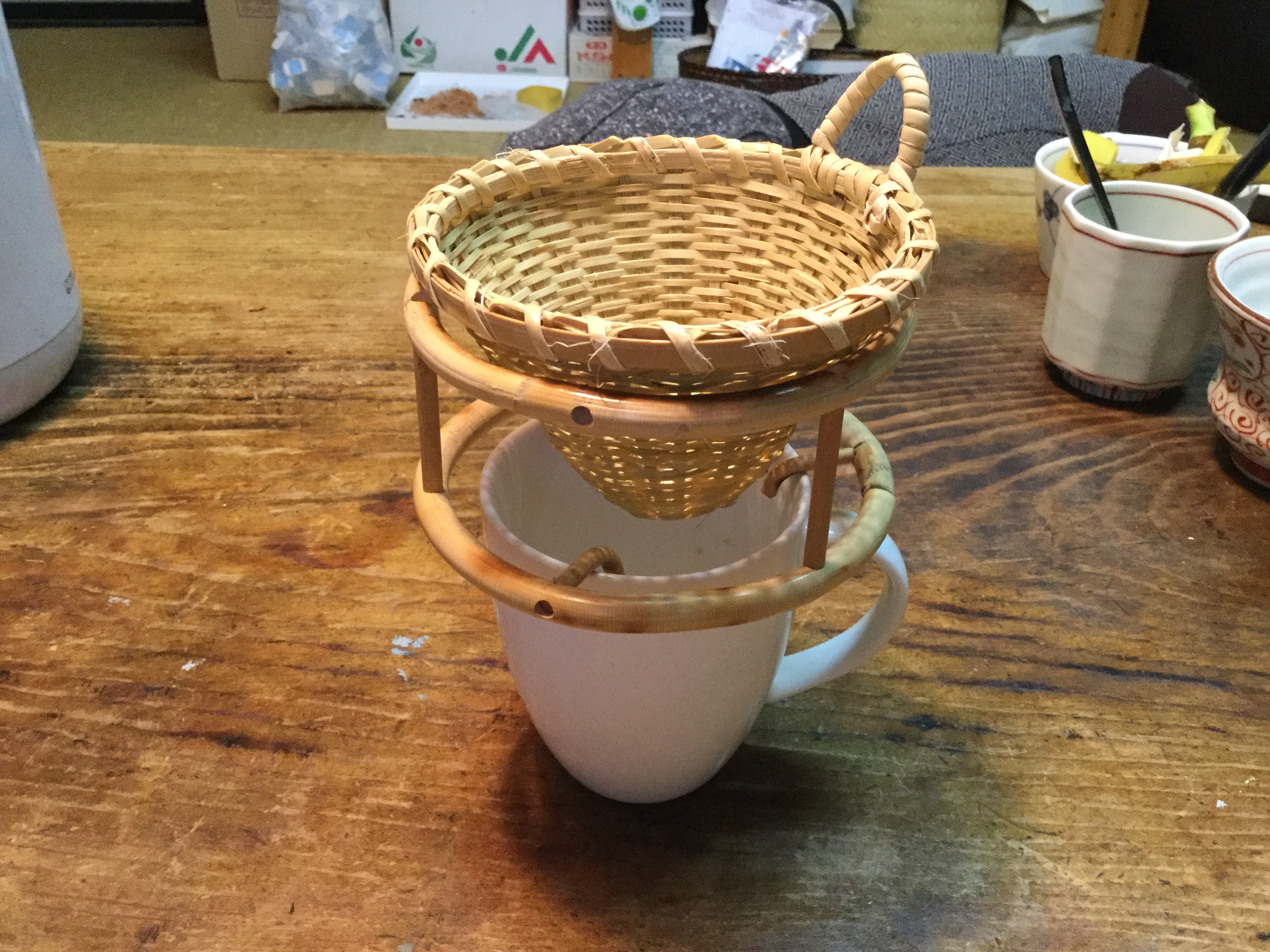 竹かごドリッパー１ Iichi ハンドメイド クラフト作品 手仕事品の通販