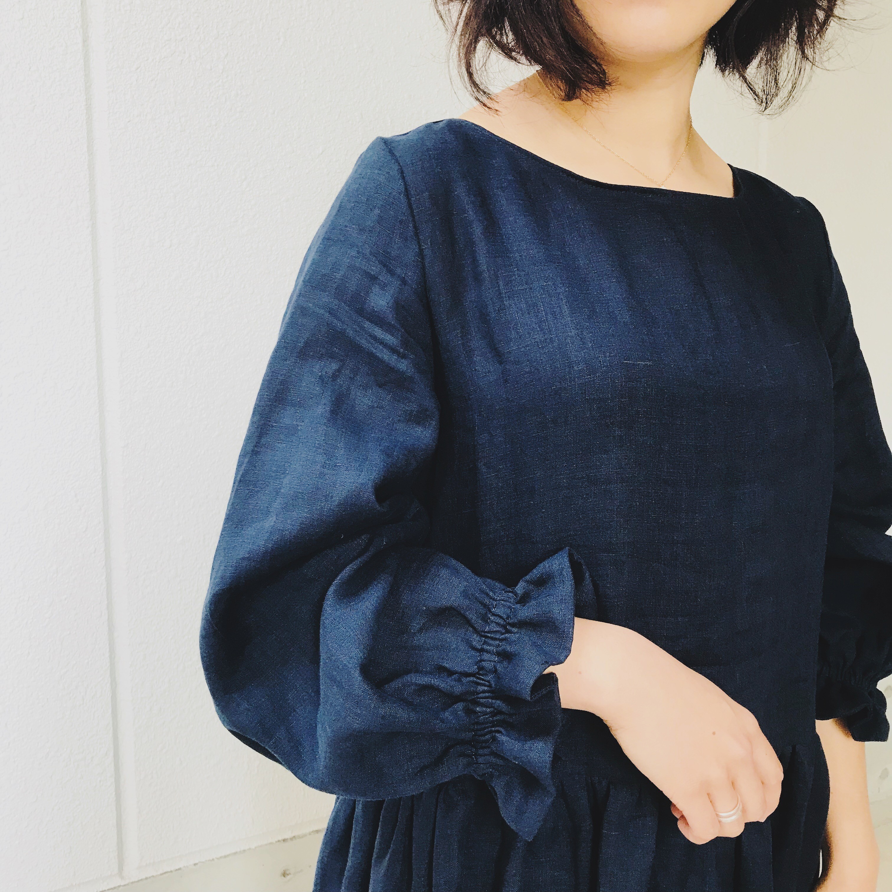 麻ロングワンピース Iichi ハンドメイド クラフト作品 手仕事品の通販