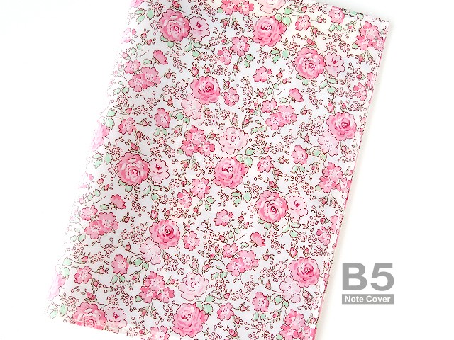 リバティ B5大学ノートカバー フェリシテ レッドピンク Iichi ハンドメイド クラフト作品 手仕事品の通販