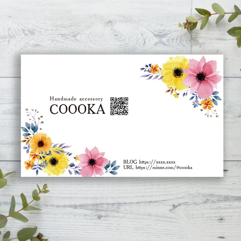 フラワーカード ショップカード Iichi ハンドメイド クラフト作品 手仕事品の通販