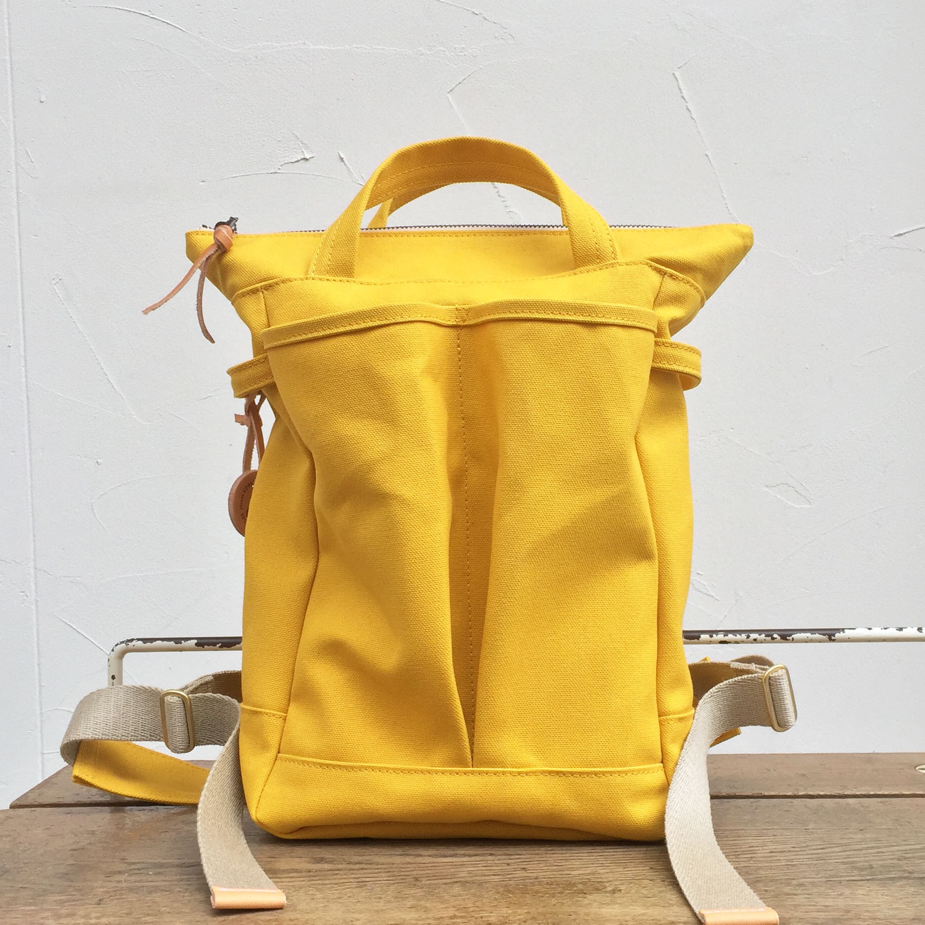 Hike30 イエロー 倉敷帆布リュック Iichi ハンドメイド クラフト作品 手仕事品の通販
