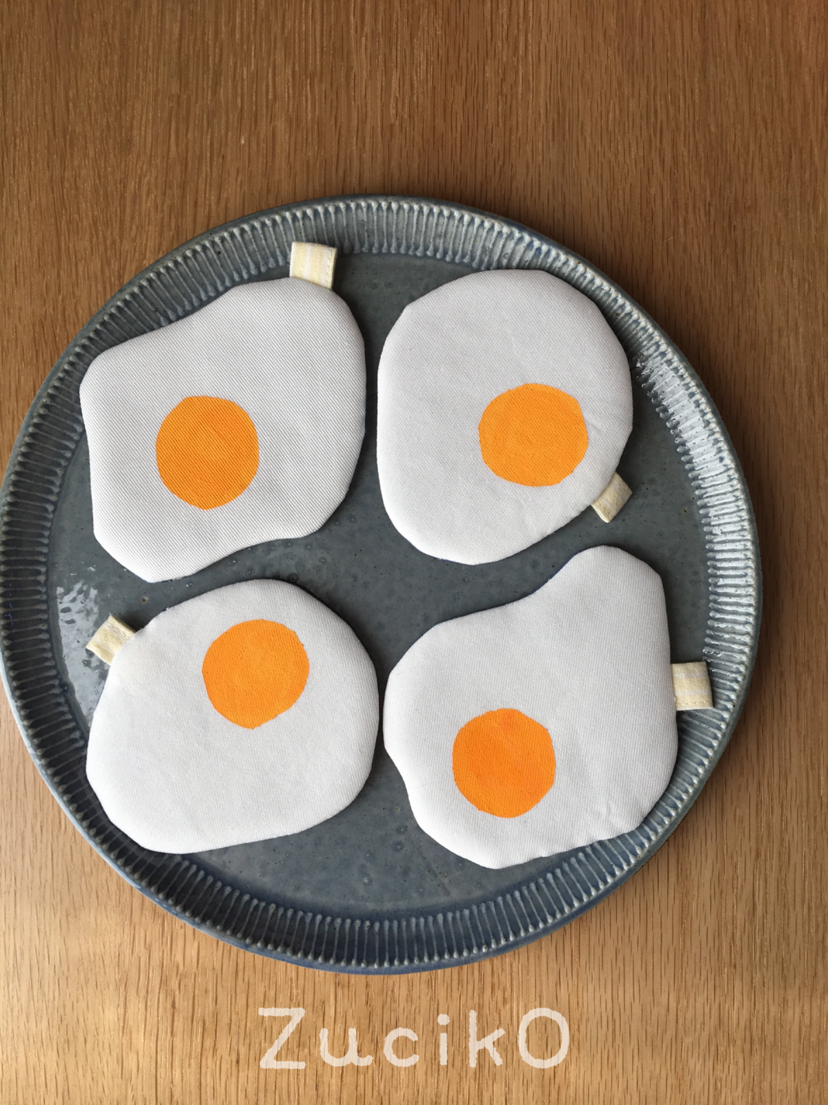 目玉焼きコースター Iichi ハンドメイド クラフト作品 手仕事品の通販