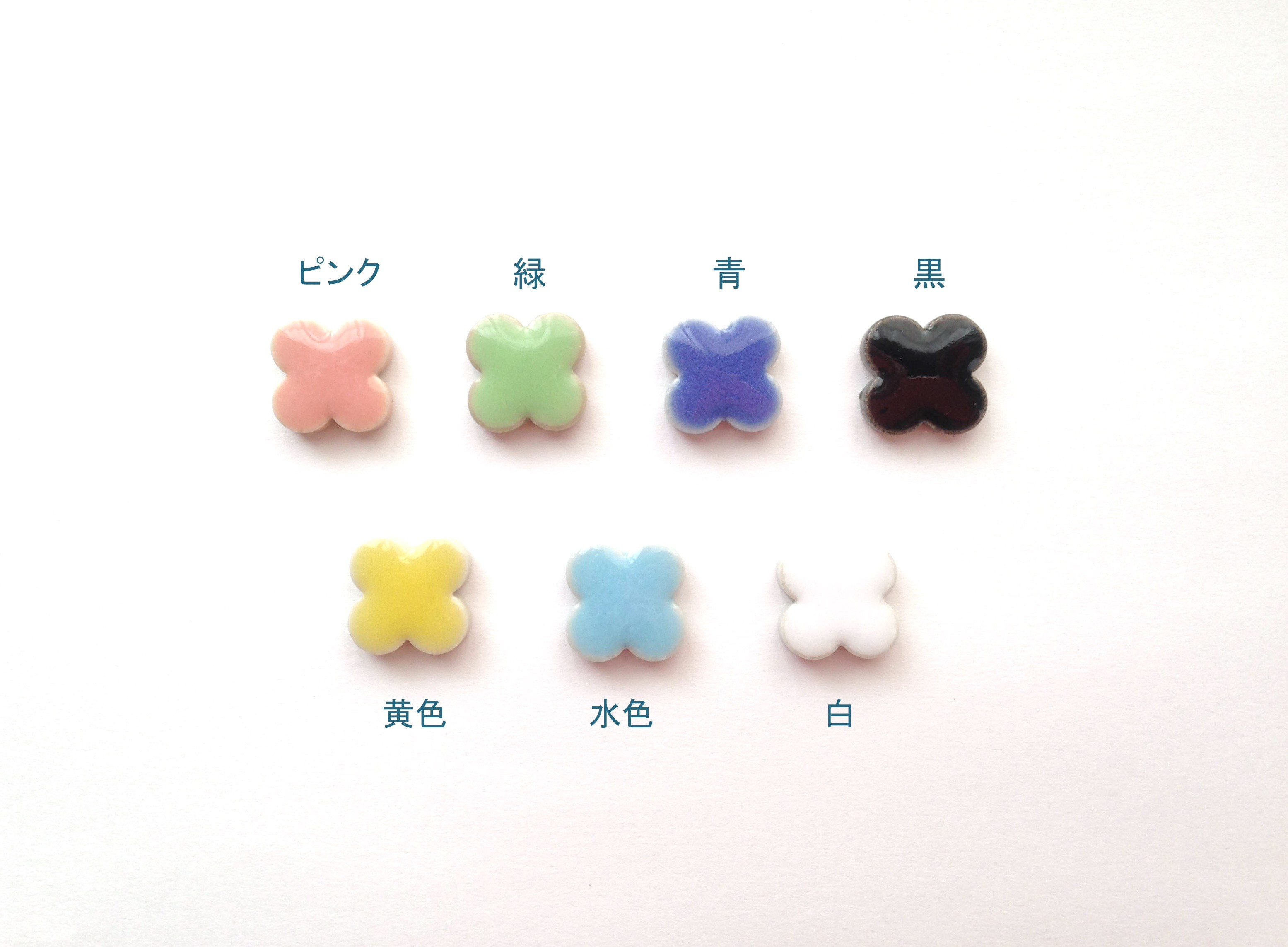 花タイルのネックレス ７色からお選びください Iichi ハンドメイド クラフト作品 手仕事品の通販