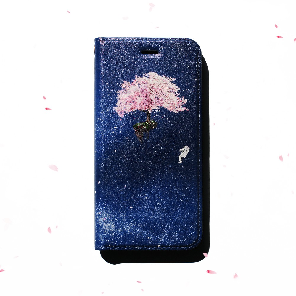 手帳型ケース 宇宙でお花見 Iphone12pro 選択可能 Iphoneケース Iichi ハンドメイド クラフト作品 手仕事品の通販