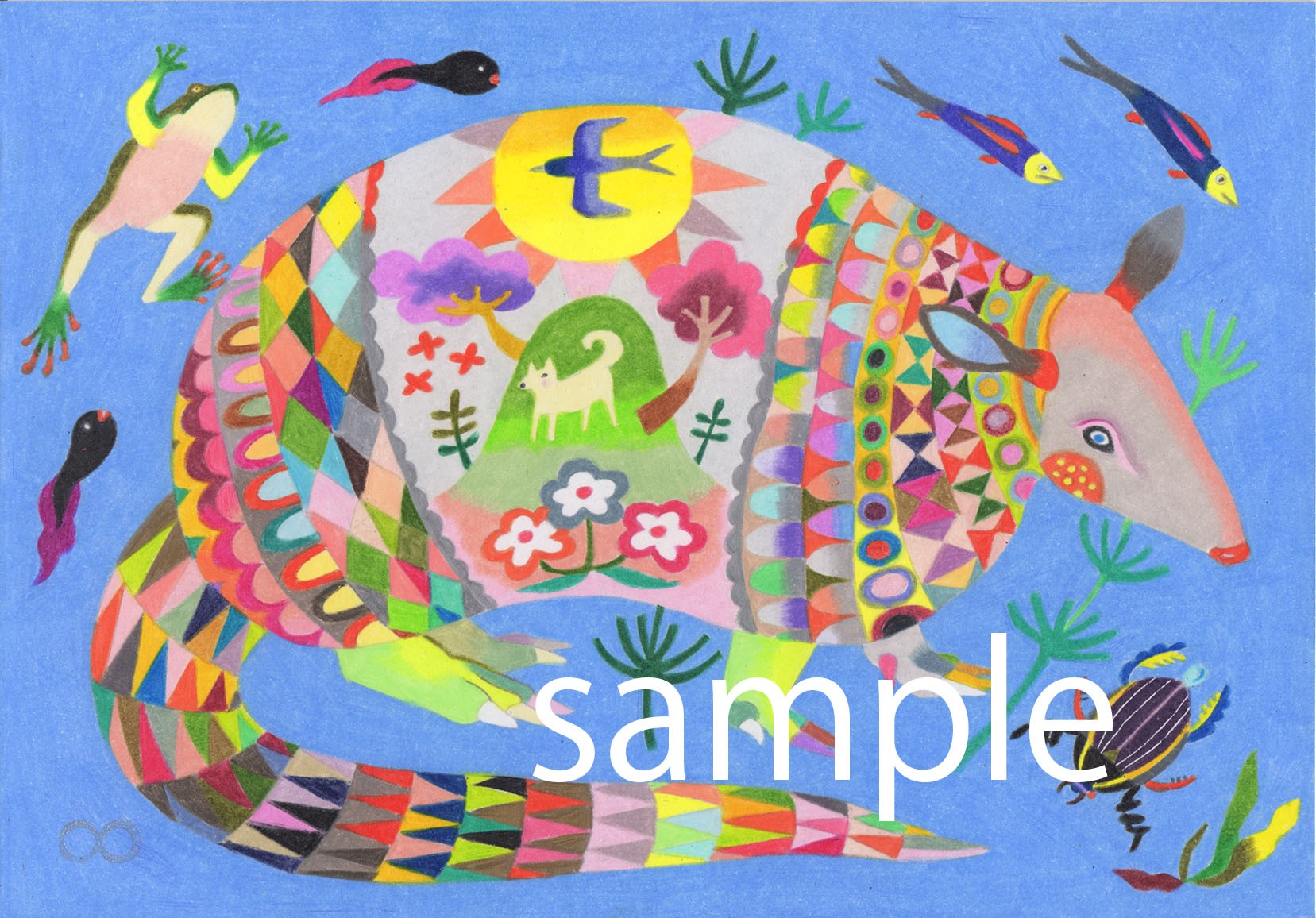 色鉛筆イラスト スイミー Iichi ハンドメイド クラフト作品 手仕事品の通販