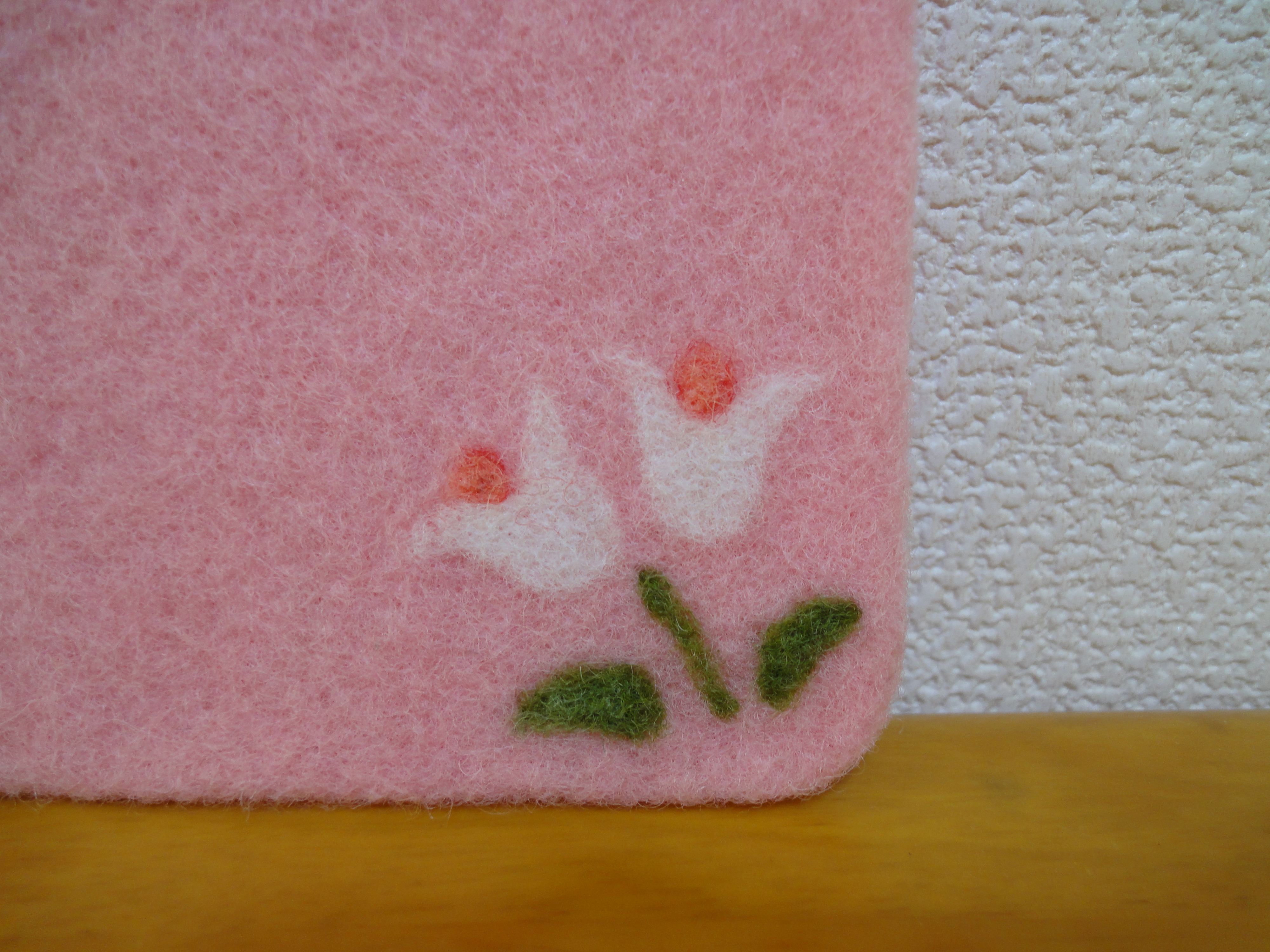 フエルト フェルト 桜 サクラ コースター ピンク