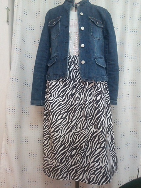 ゼブラ柄スカート Iichi ハンドメイド クラフト作品 手仕事品の通販