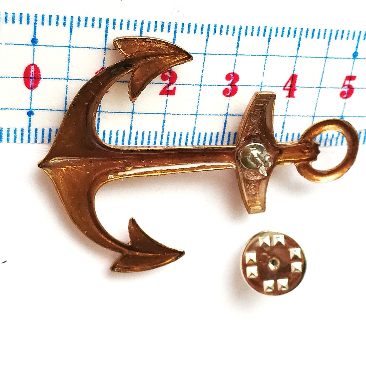 ビンテージ Anchor イカリ 錨 の ピンブローチ ラペルピン 男女兼用 夏 海 船 Iichi ハンドメイド クラフト作品 手仕事品の通販