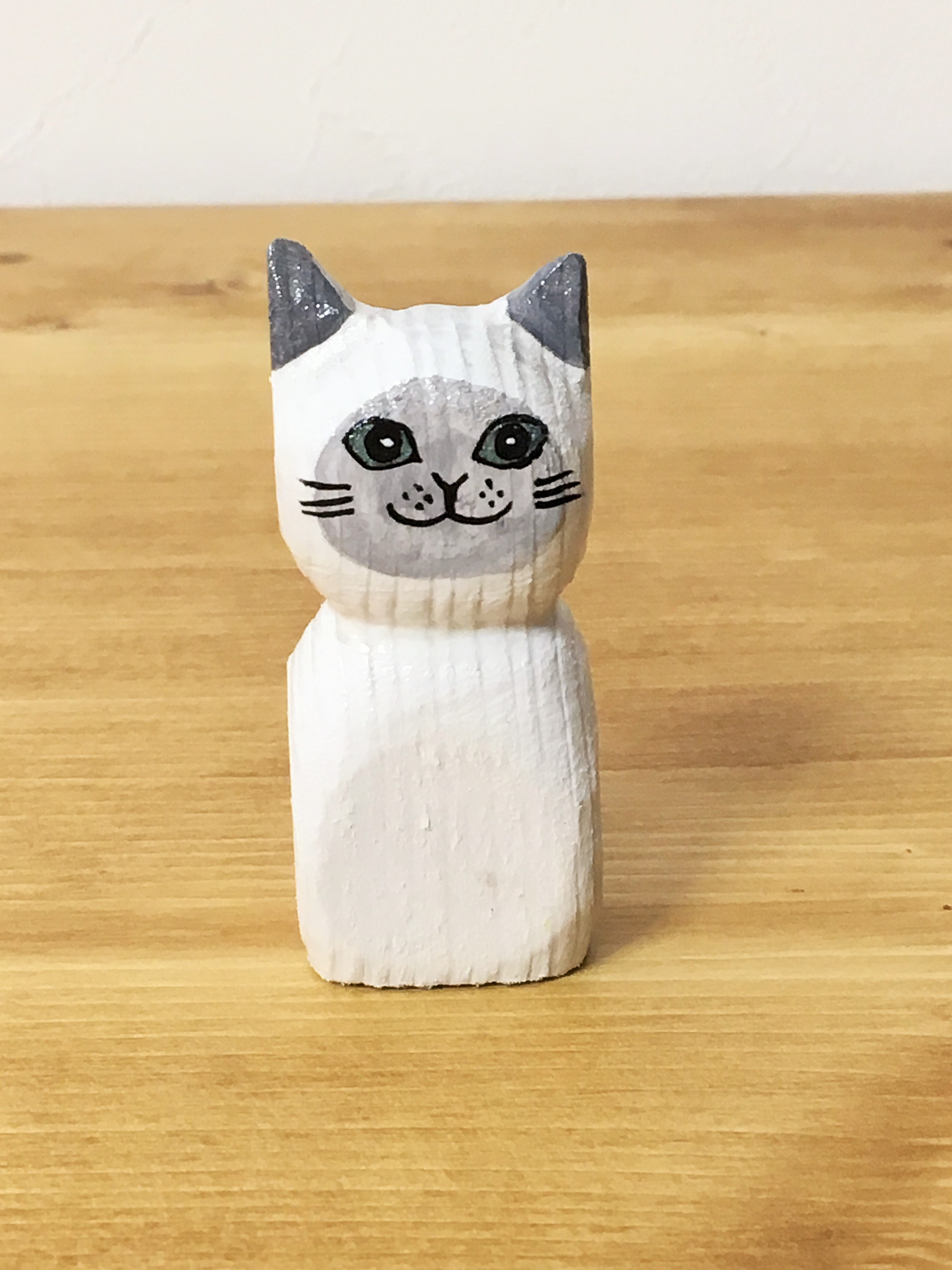 木彫り猫 シャム猫 iichi ハンドメイド・クラフト作品・手仕事品の通販